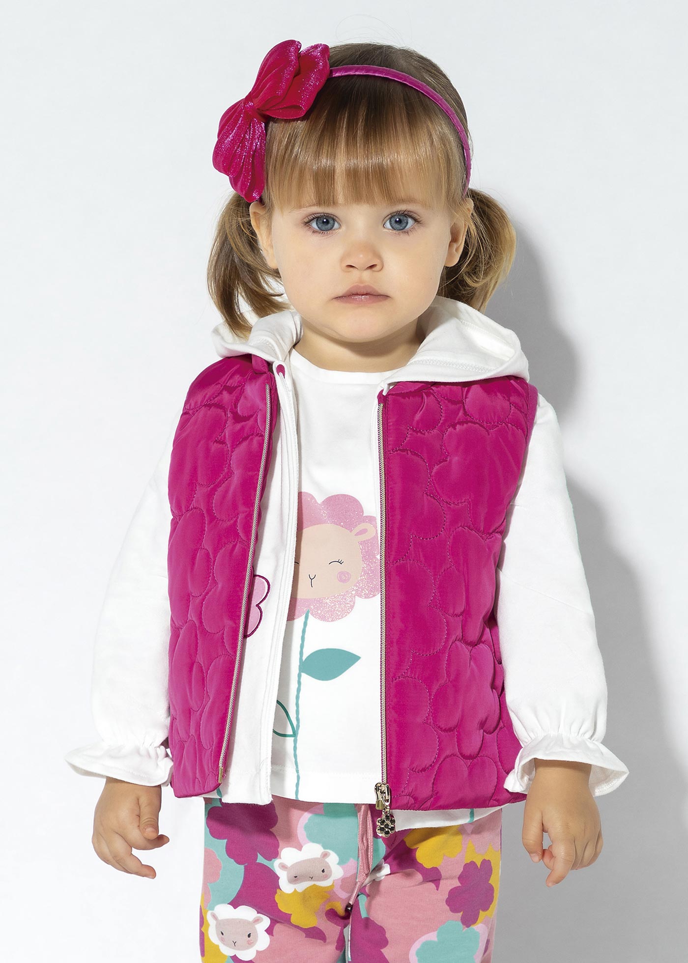 Colete acolchoado com motivo floral bebé Mayoral