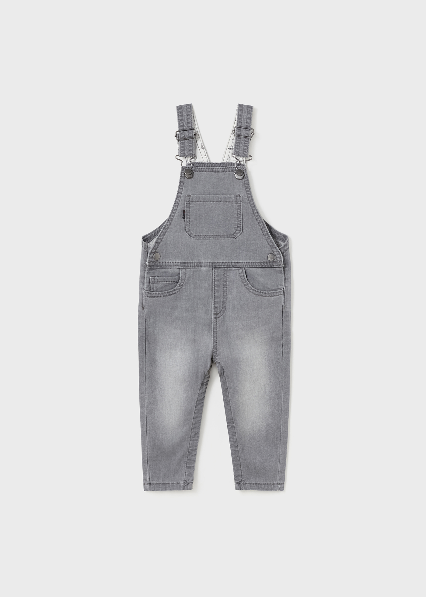 100% Cotton Baby Overalls – Grey Sleeveless Dungaree with Pockets main image 0
