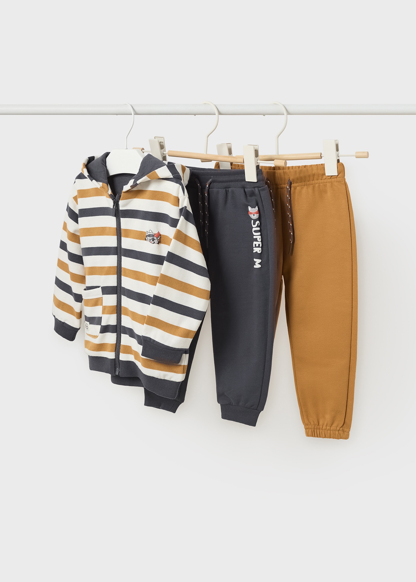 Newborn 3-Piece Tracksuit Set in Moss main image 1