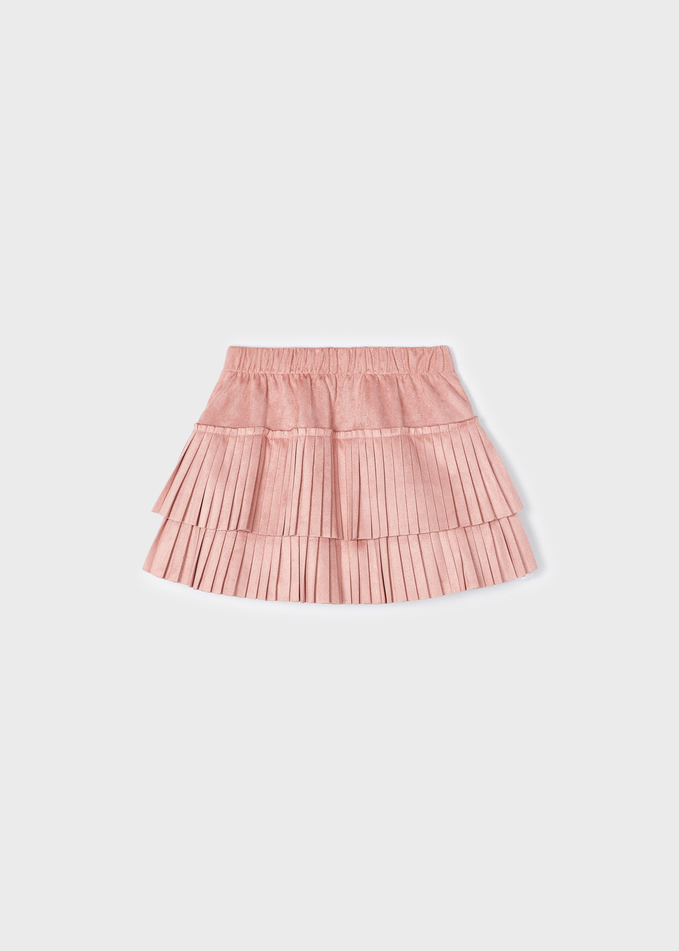 Zara faux 2024 suede pleated skirt