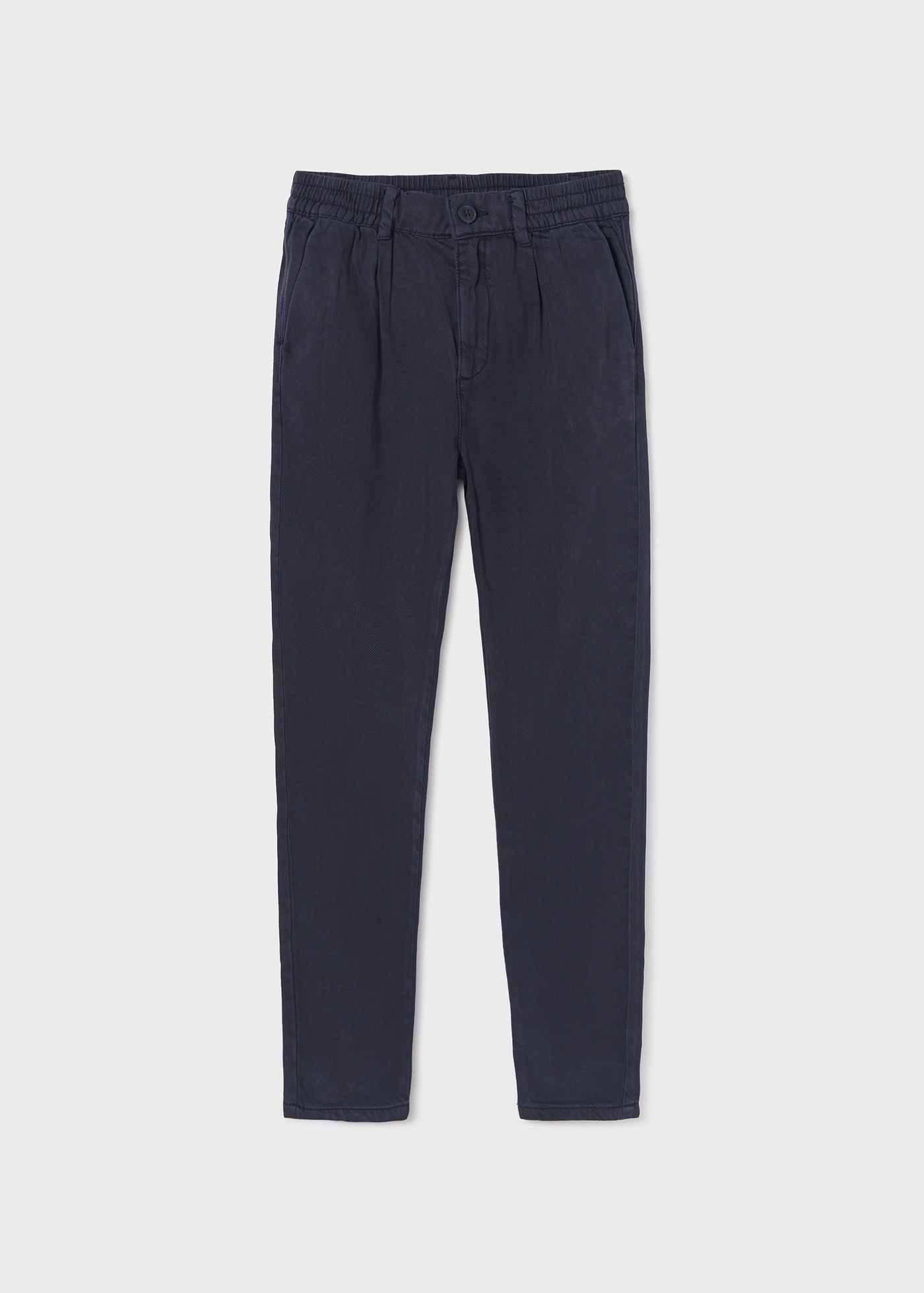 Pantalon chino garçon en coton/lin beige
