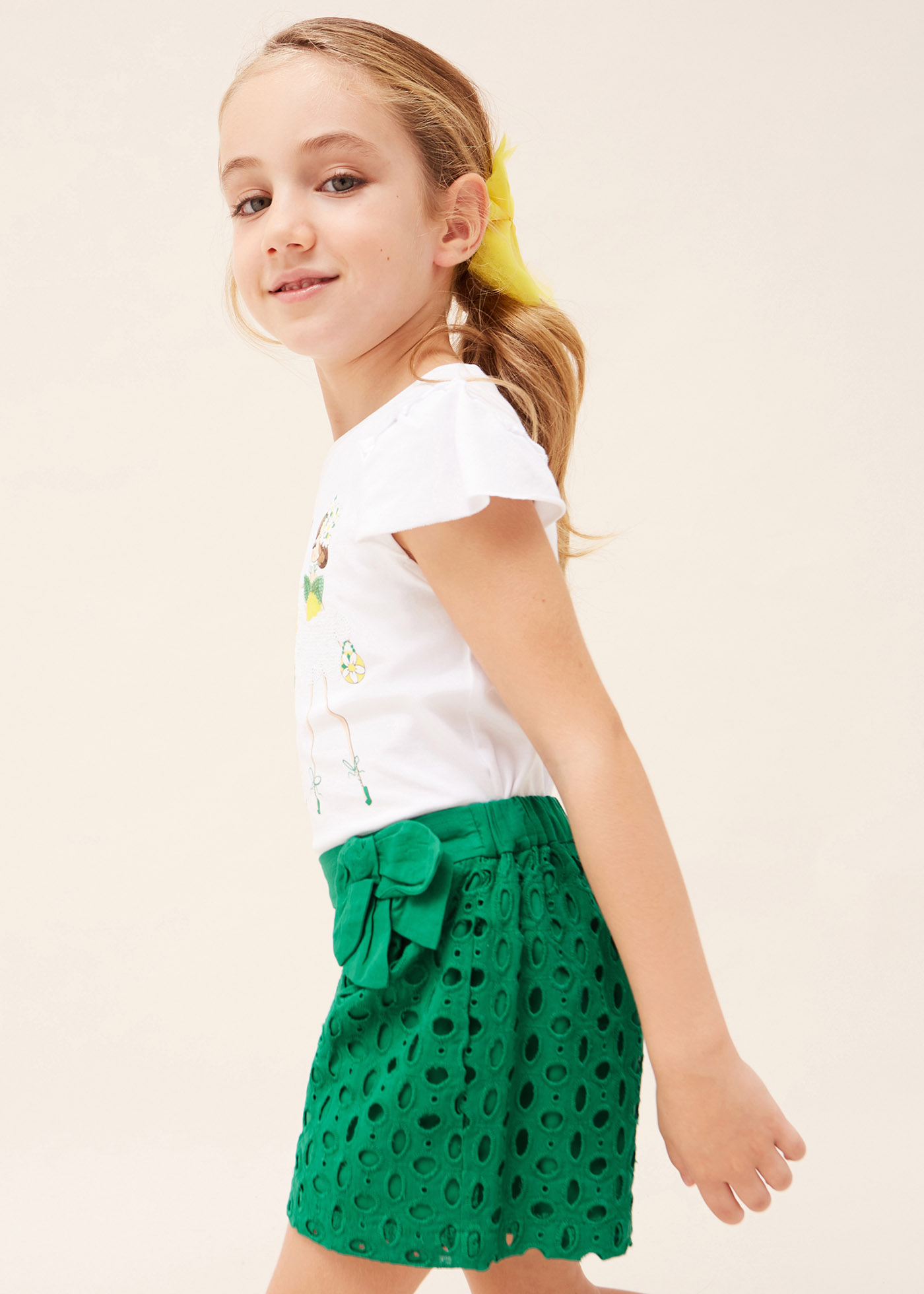 Girls Eyelet Denim Shorts main image 0