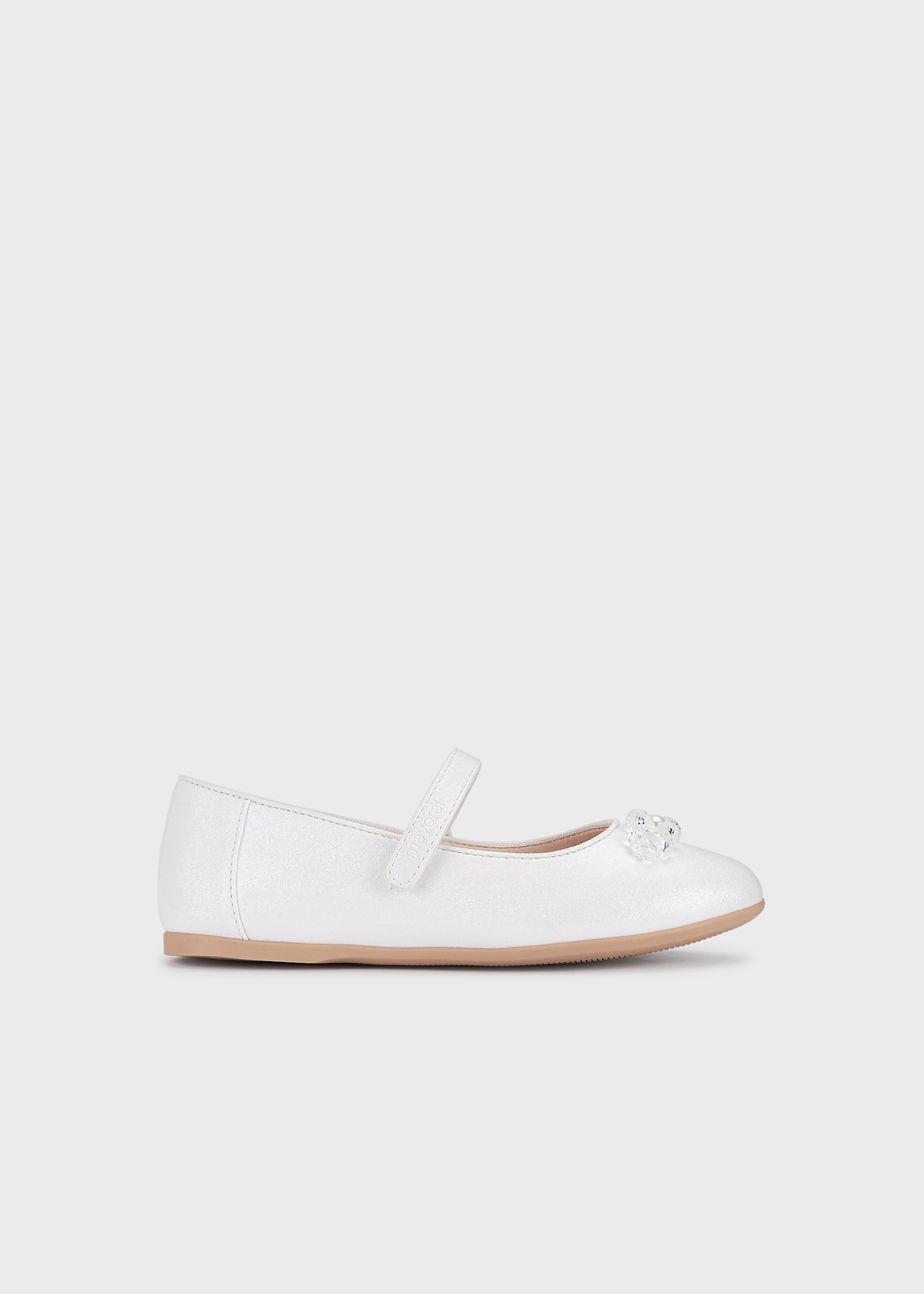 Metallic effect ballet flats girl Mayoral