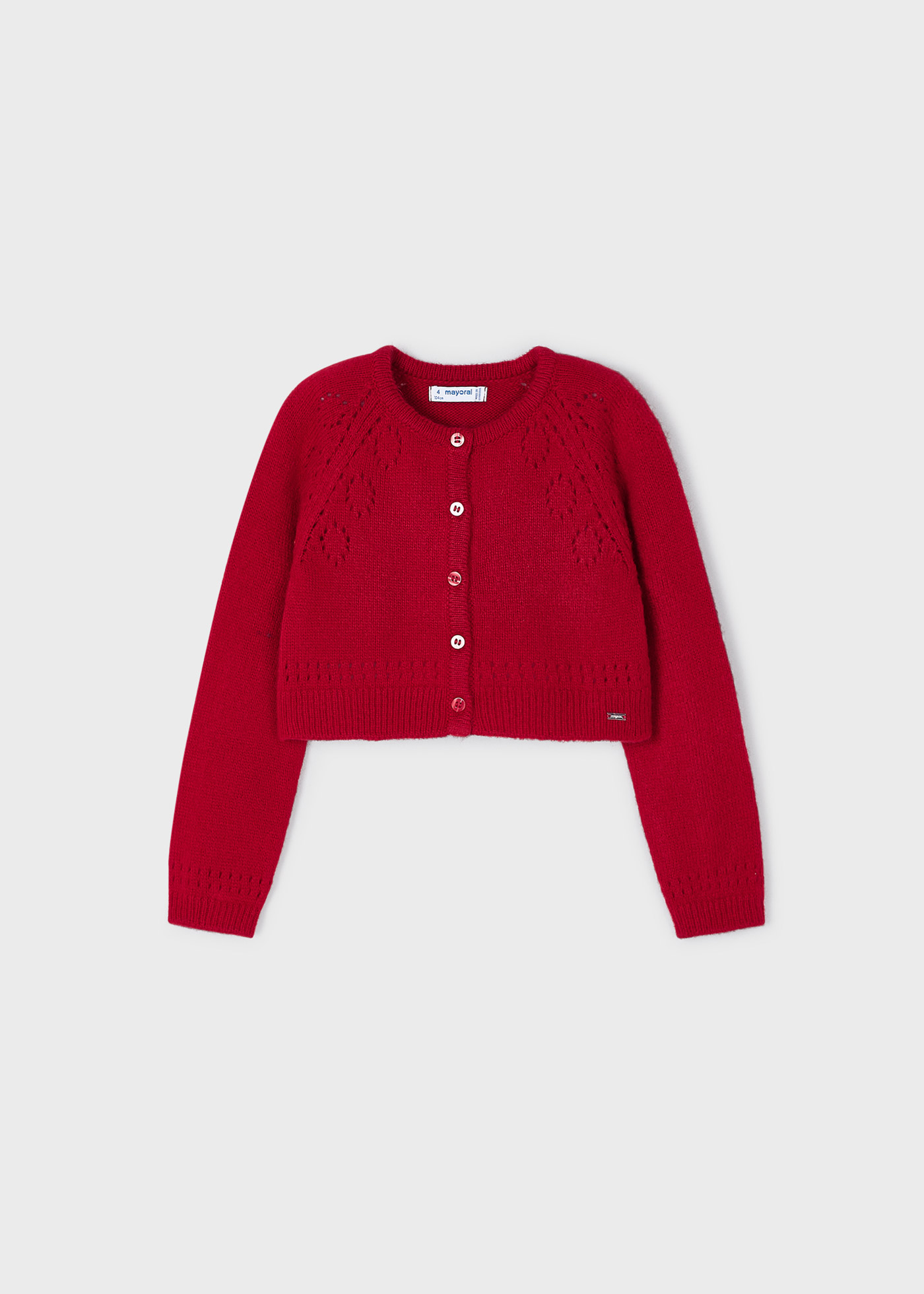 Girls red hot sale cardigan sweater