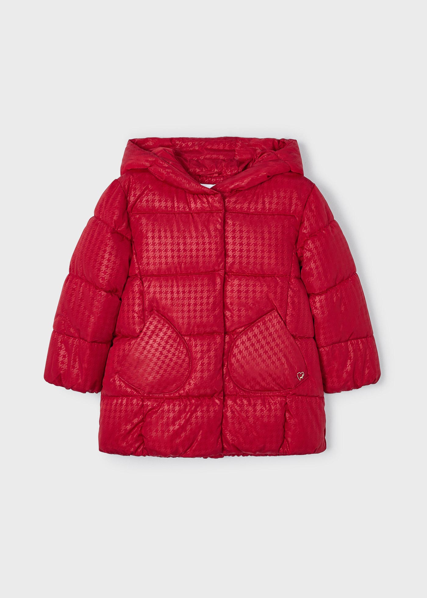 Misbhv photo patch puffer jacket ($735) ❤ liked on Polyvore featuring  outerwear, jackets, red, red puffy jacket, patch…