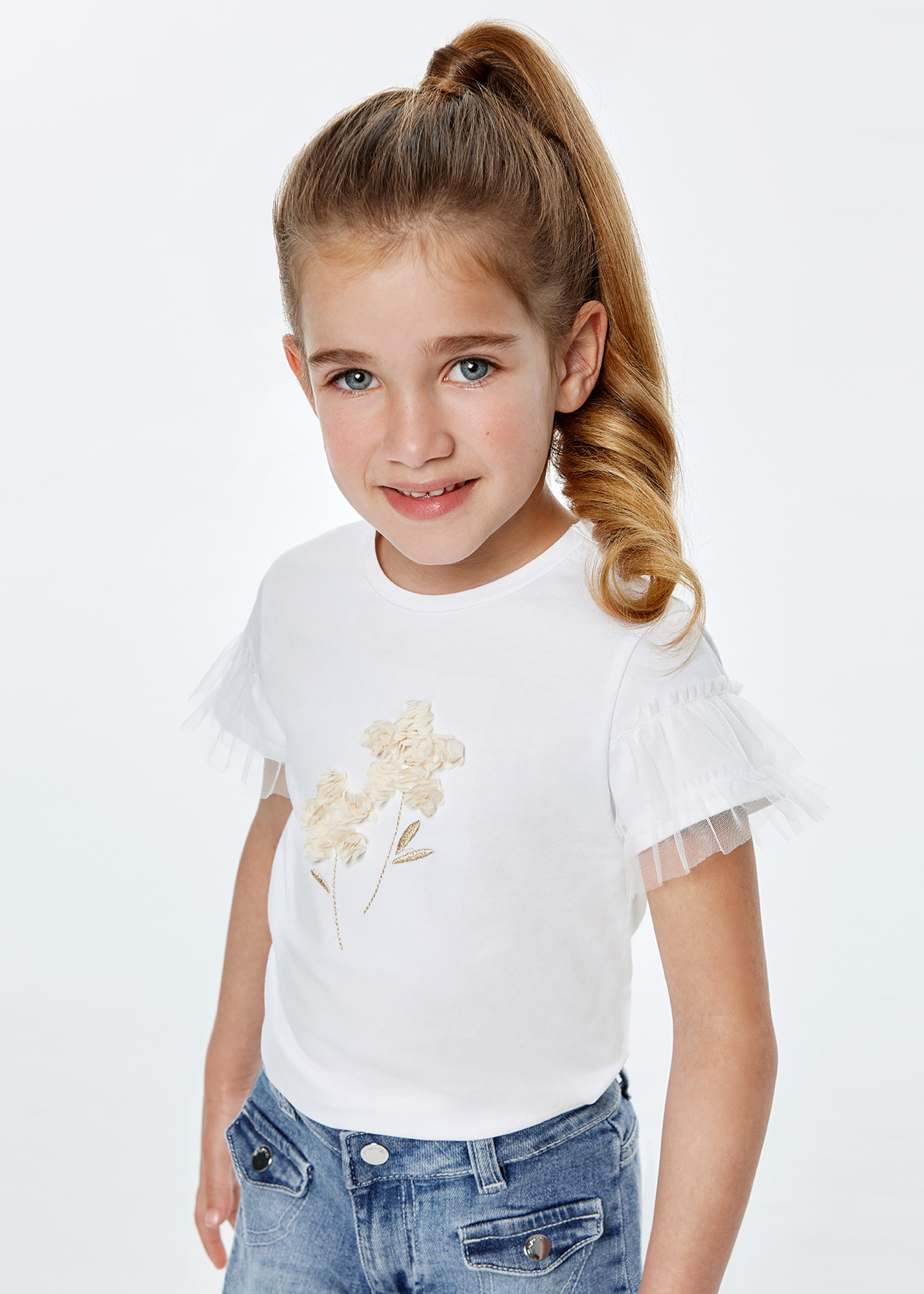 Maglietta Manica Lunga Chicco Per Bambina – Collo Arricciato, Cotone Morbido, Certificazione Oeko-Tex