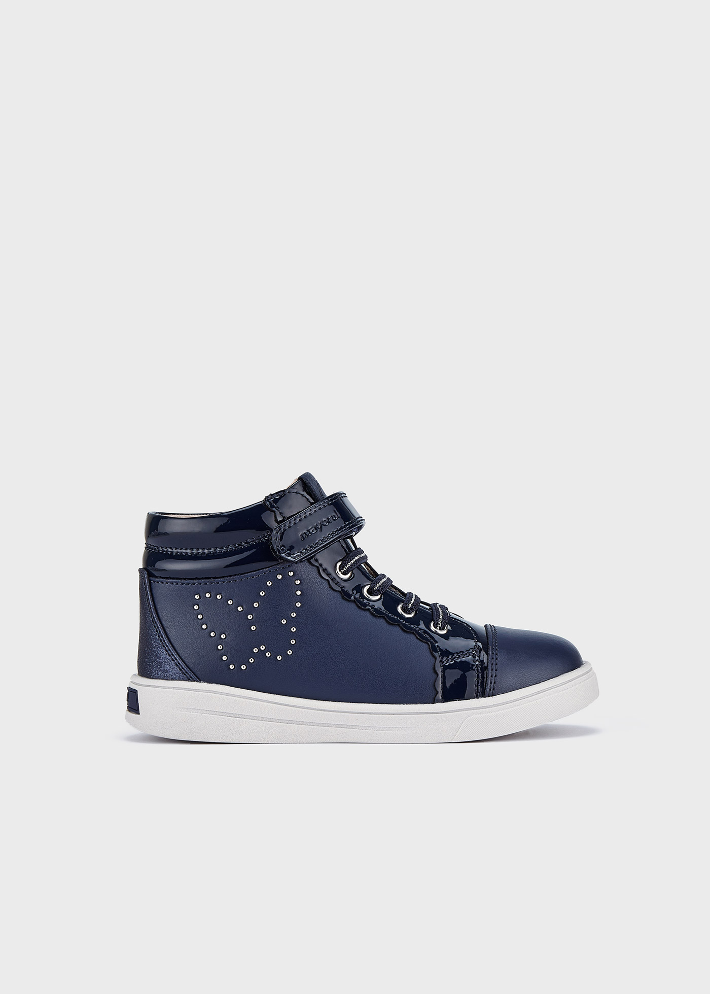 Ladies navy blue hot sale leather trainers