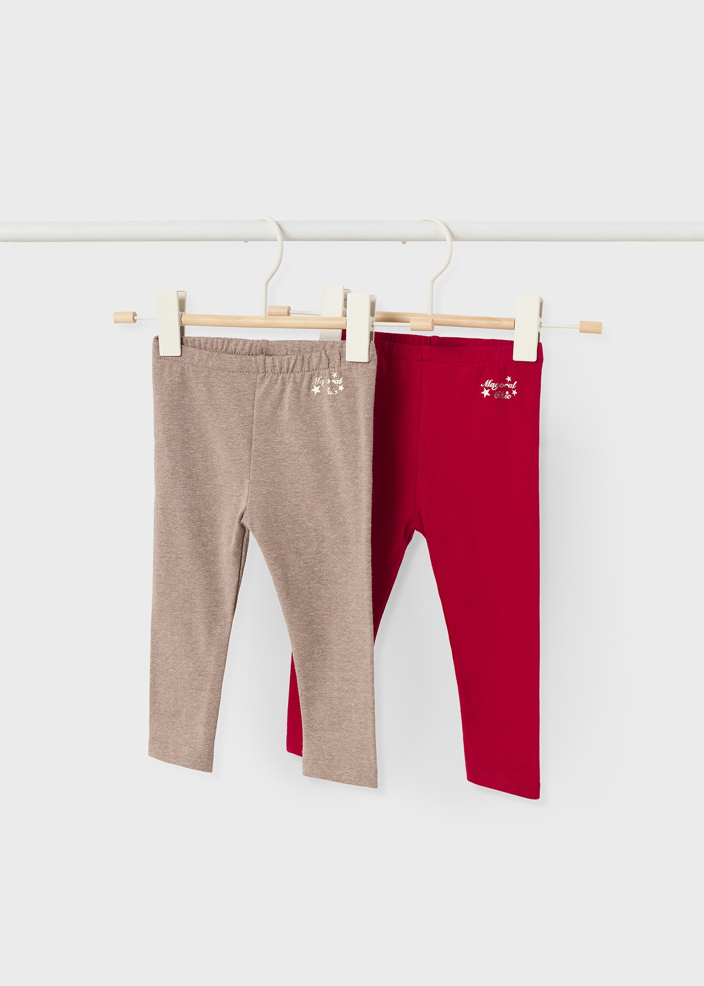Babyhug Cotton Lycra Knit Full Length Solid Color Stretchable Leggings Pack of 5 - Multicolor