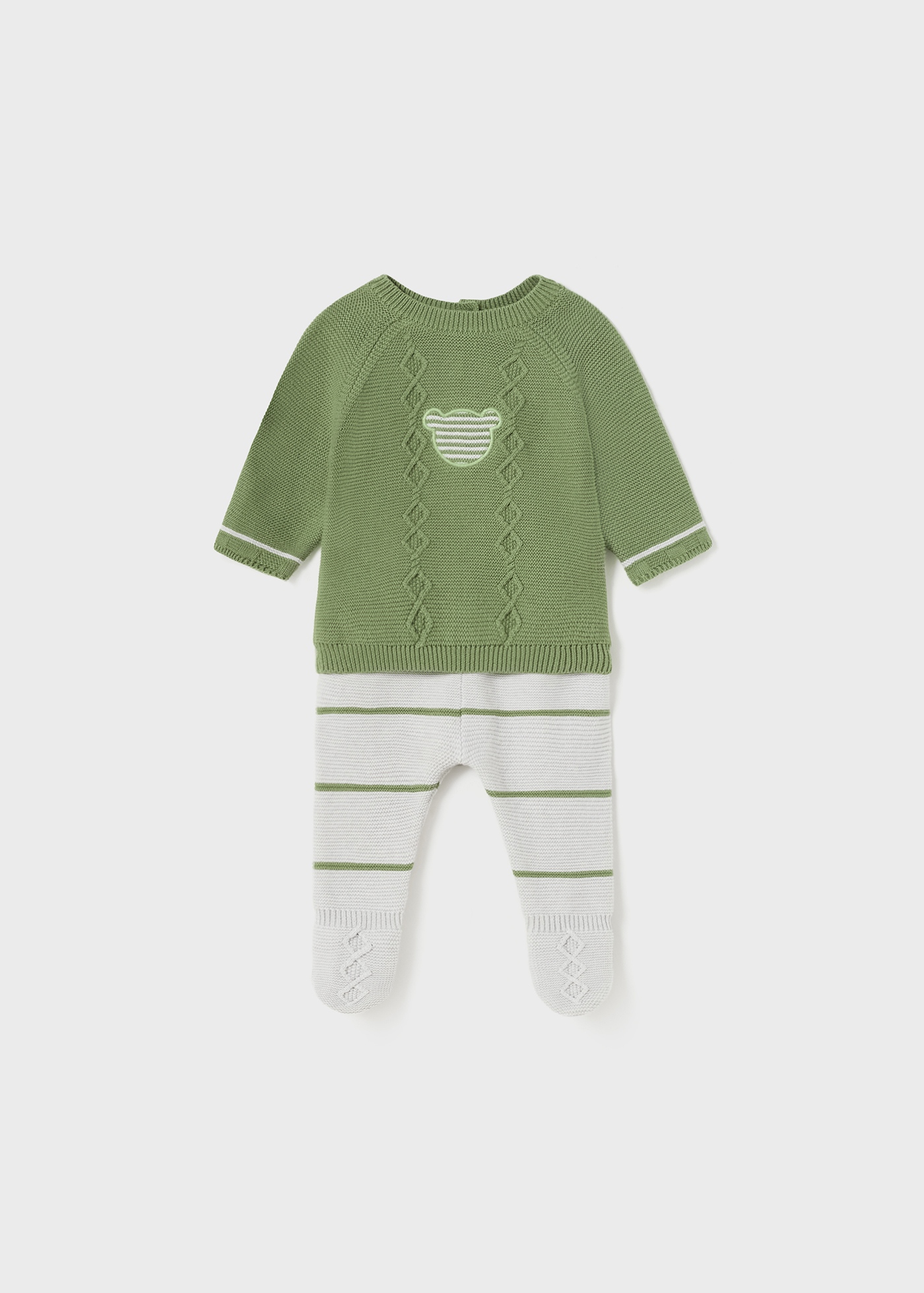 Baby Plaid Knitted Casual 2 Pieces Set
