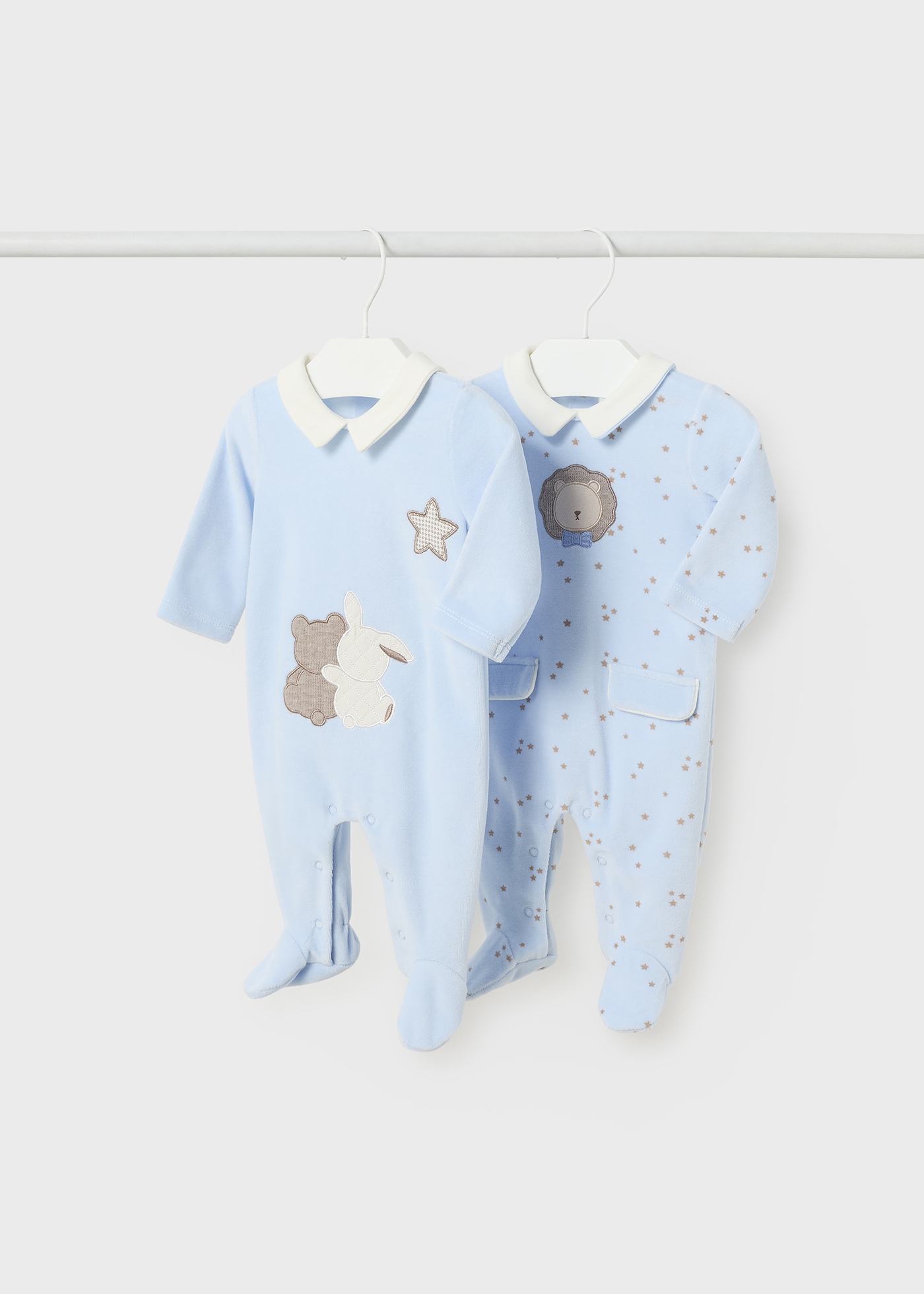 Mayoral Newborn Girl 2 Piece Velour Onesie main image 0