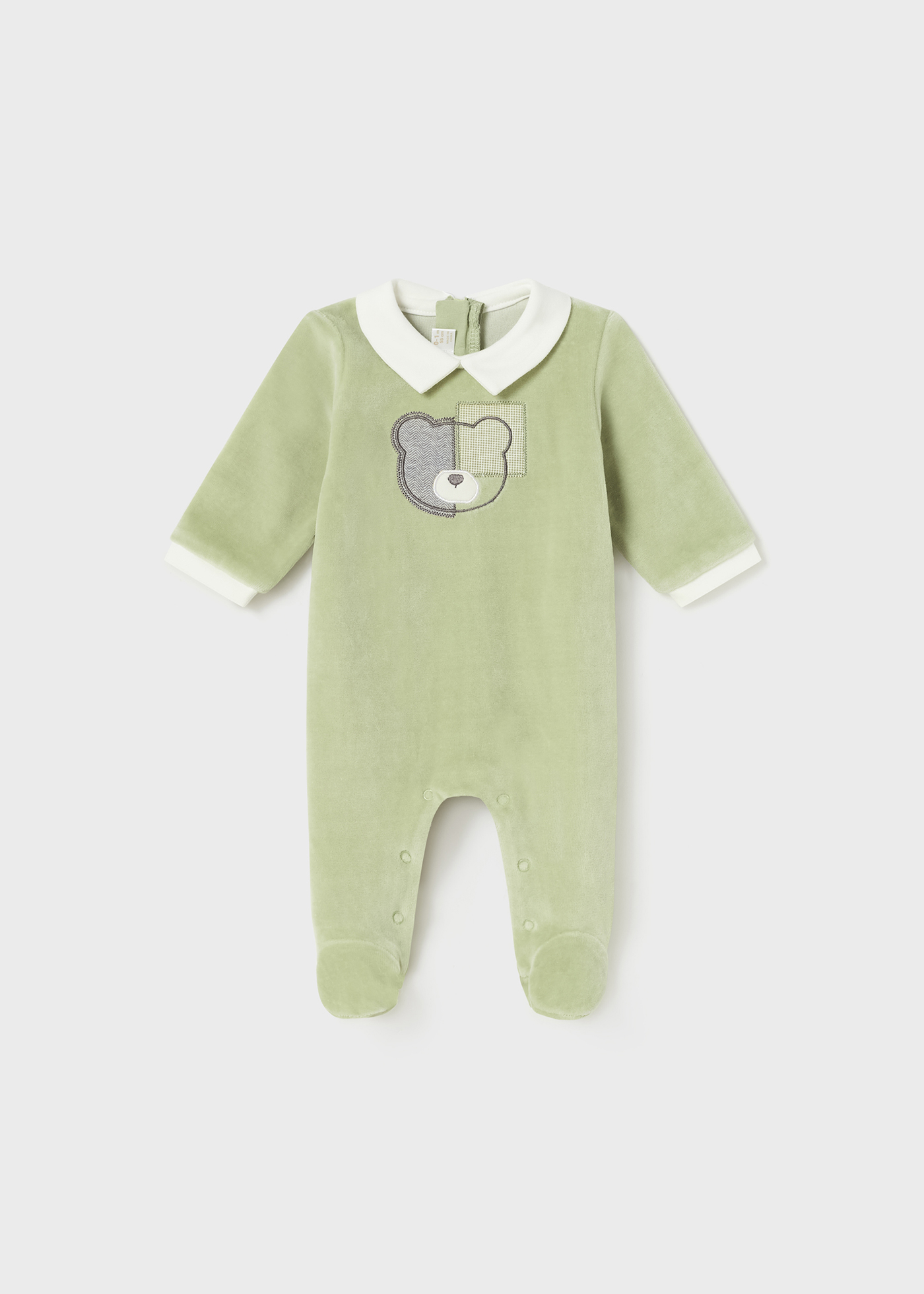 New In Baby Gi Flossie Peach Velour Sleepsuit