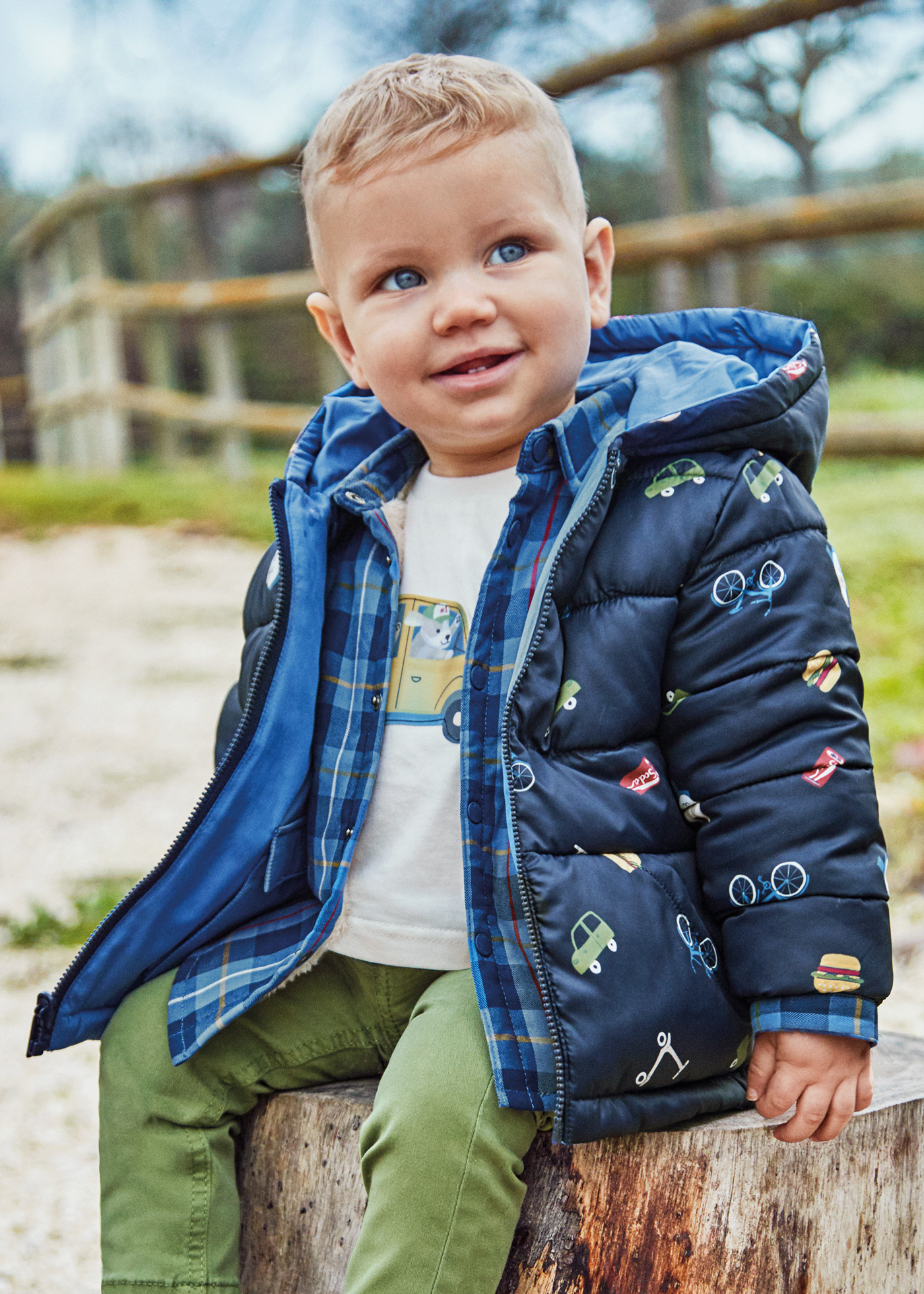 Baby reversible puffer jacket water-repellent | Mayoral