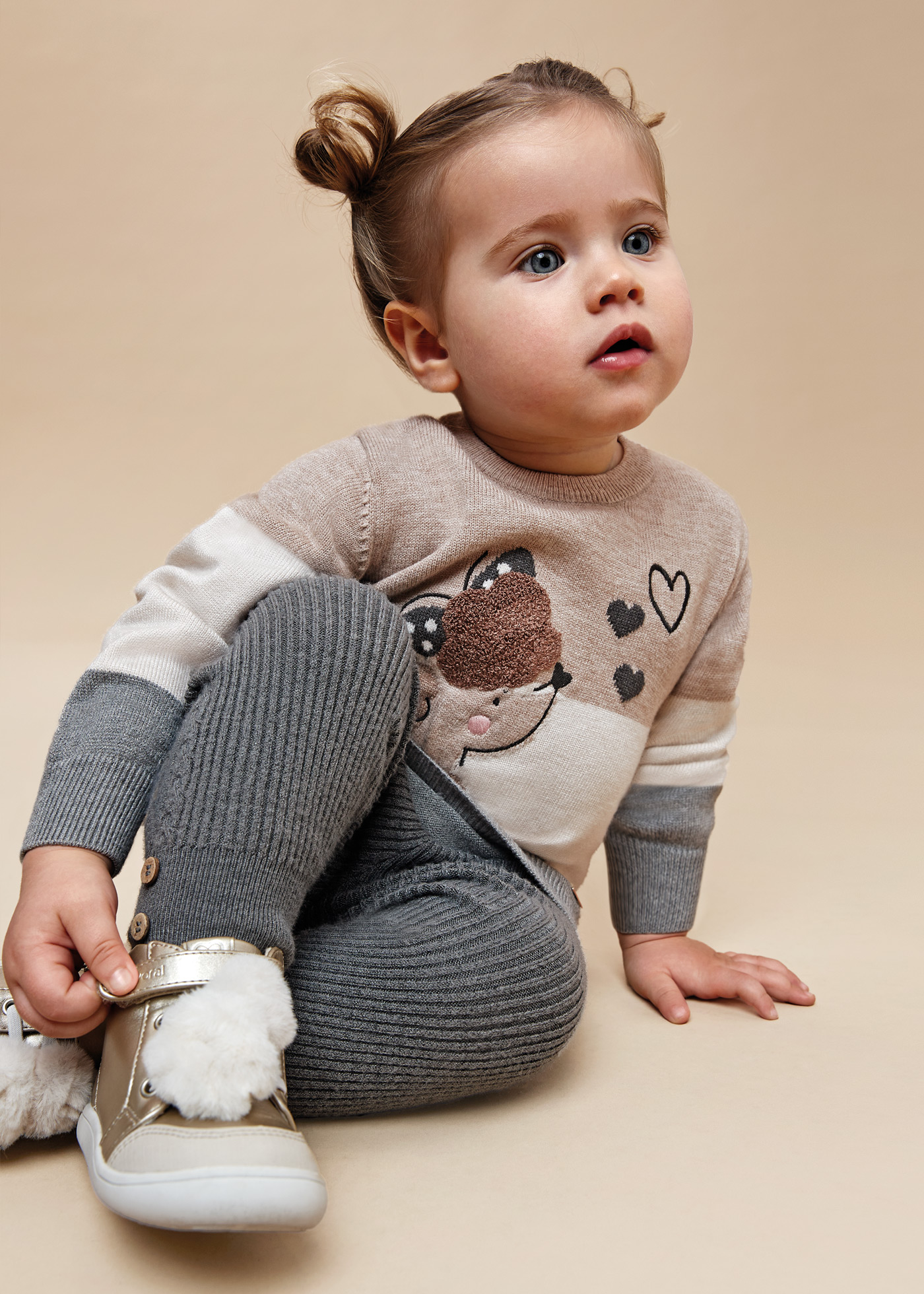 Baby intarsia knit dress Mayoral