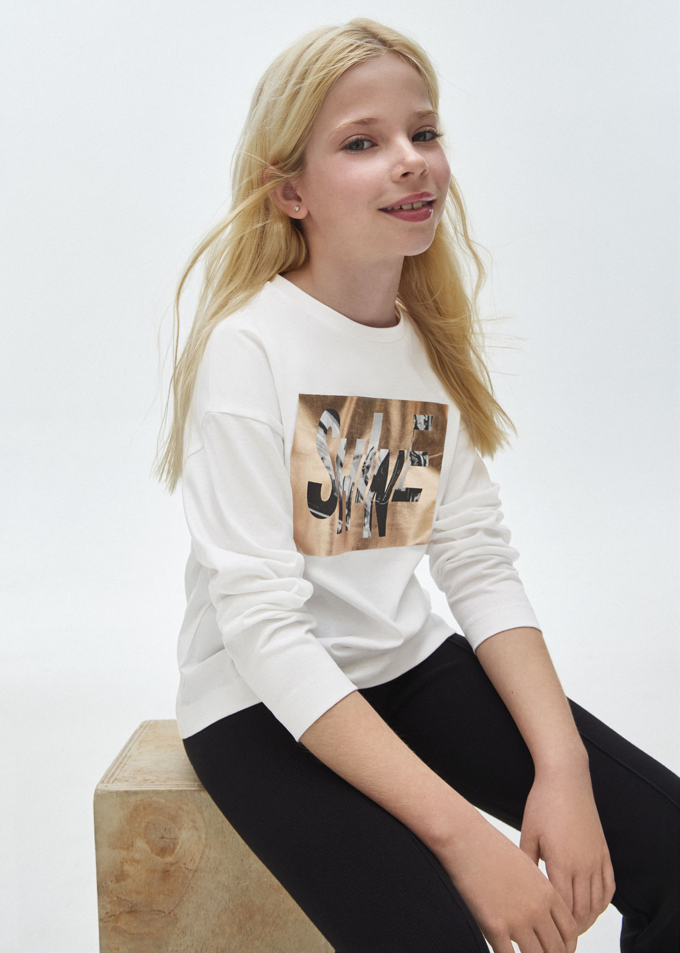 Ex Chainstore Kindermode Kinder Langarm-Tops Mit Applikation – Baumwolle, Bunt, Für Jungen & Mädchen Kinder Tops