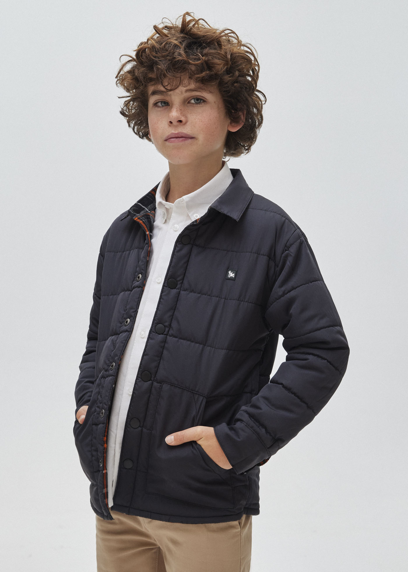 Reversible lightweight jacket Better Cotton boy | Mayoral