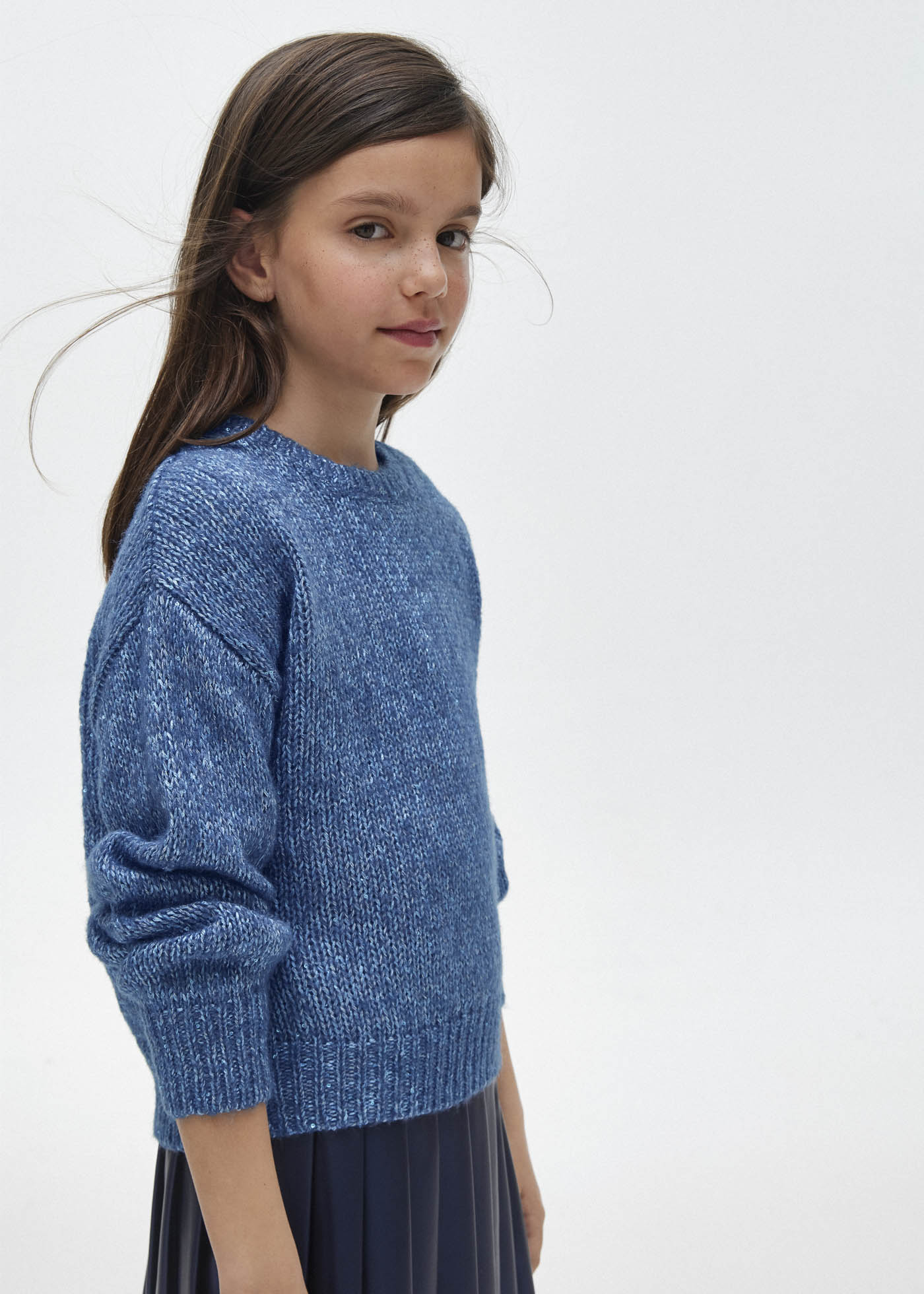 Sequined knit sweater girl | Mayoral