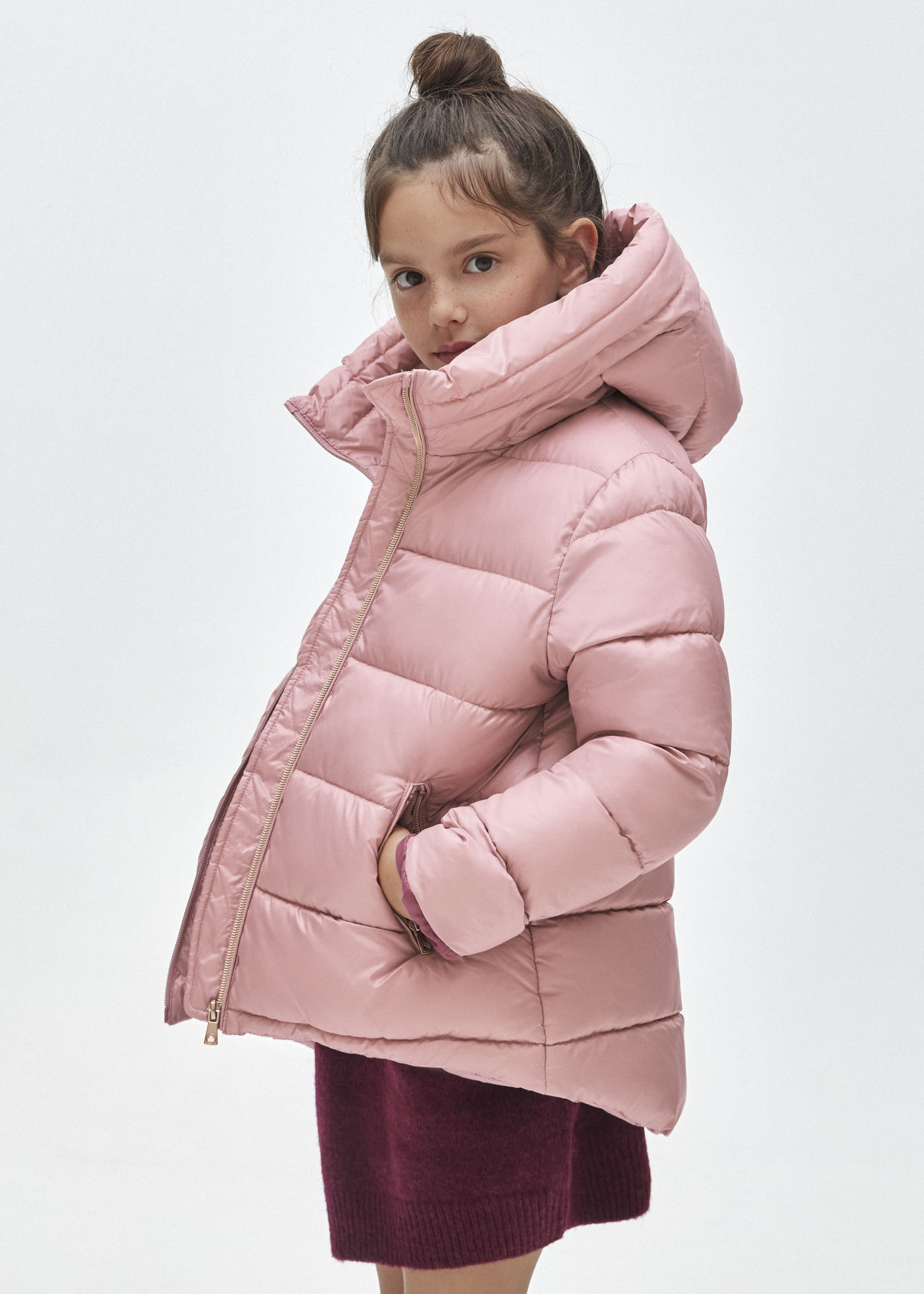 Long puffer jacket recycled fibers girl | Mayoral ®