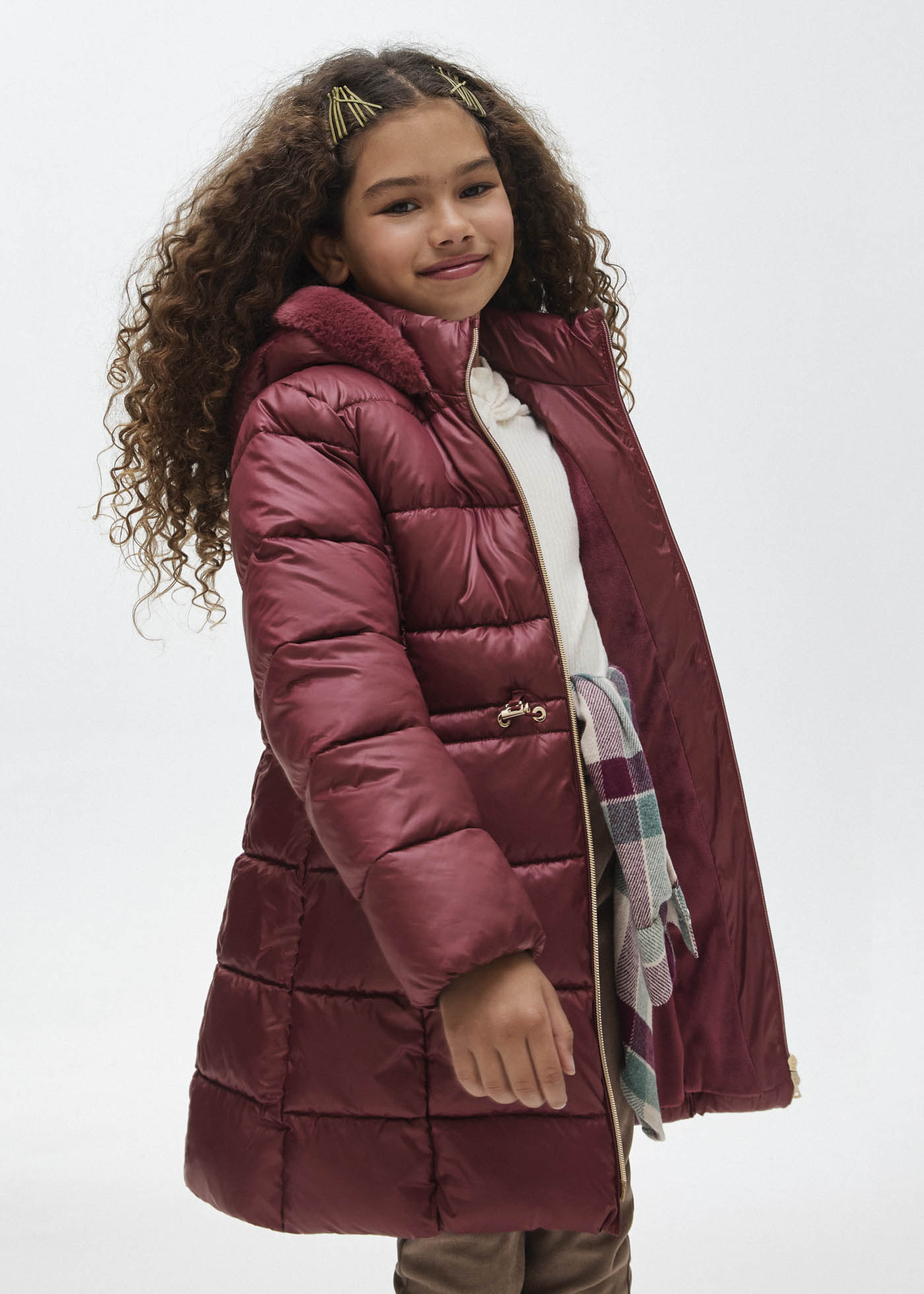 Long puffer jacket recycled fibers girl | Mayoral