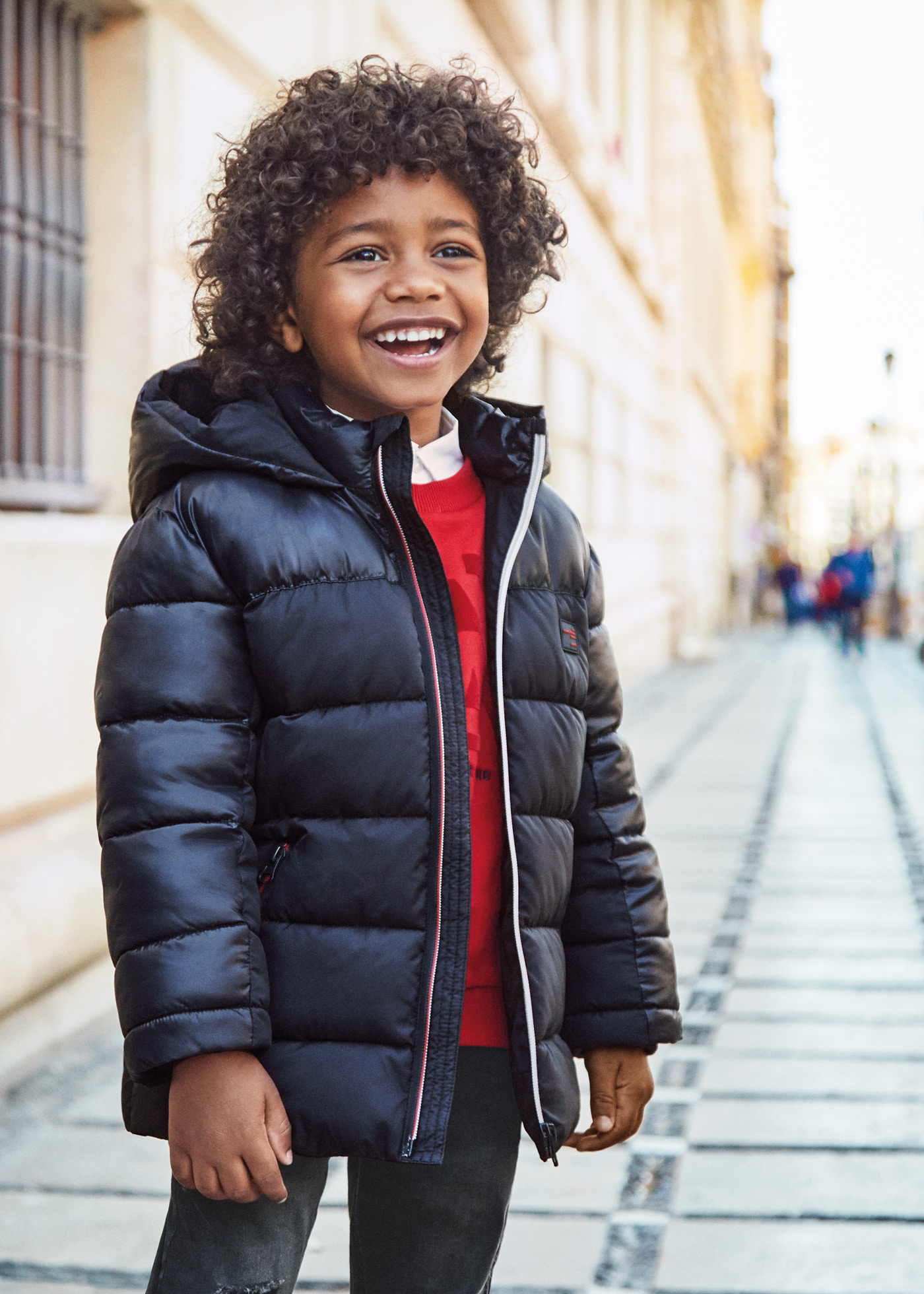 WULFUL Boys Winter Puffer Jacket With Hood - Mid-Length Coat For Cold Weather, Includes Matching Hat