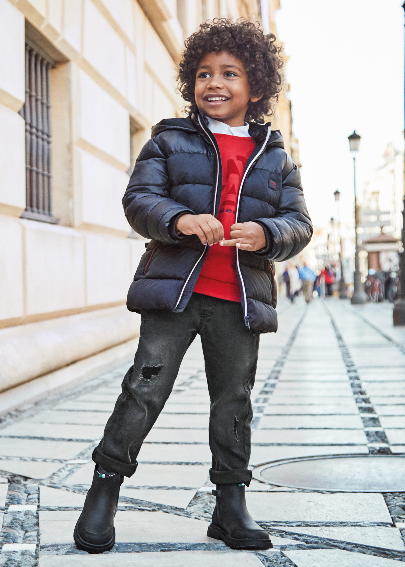 Hooded puffer jacket boy | Mayoral ®