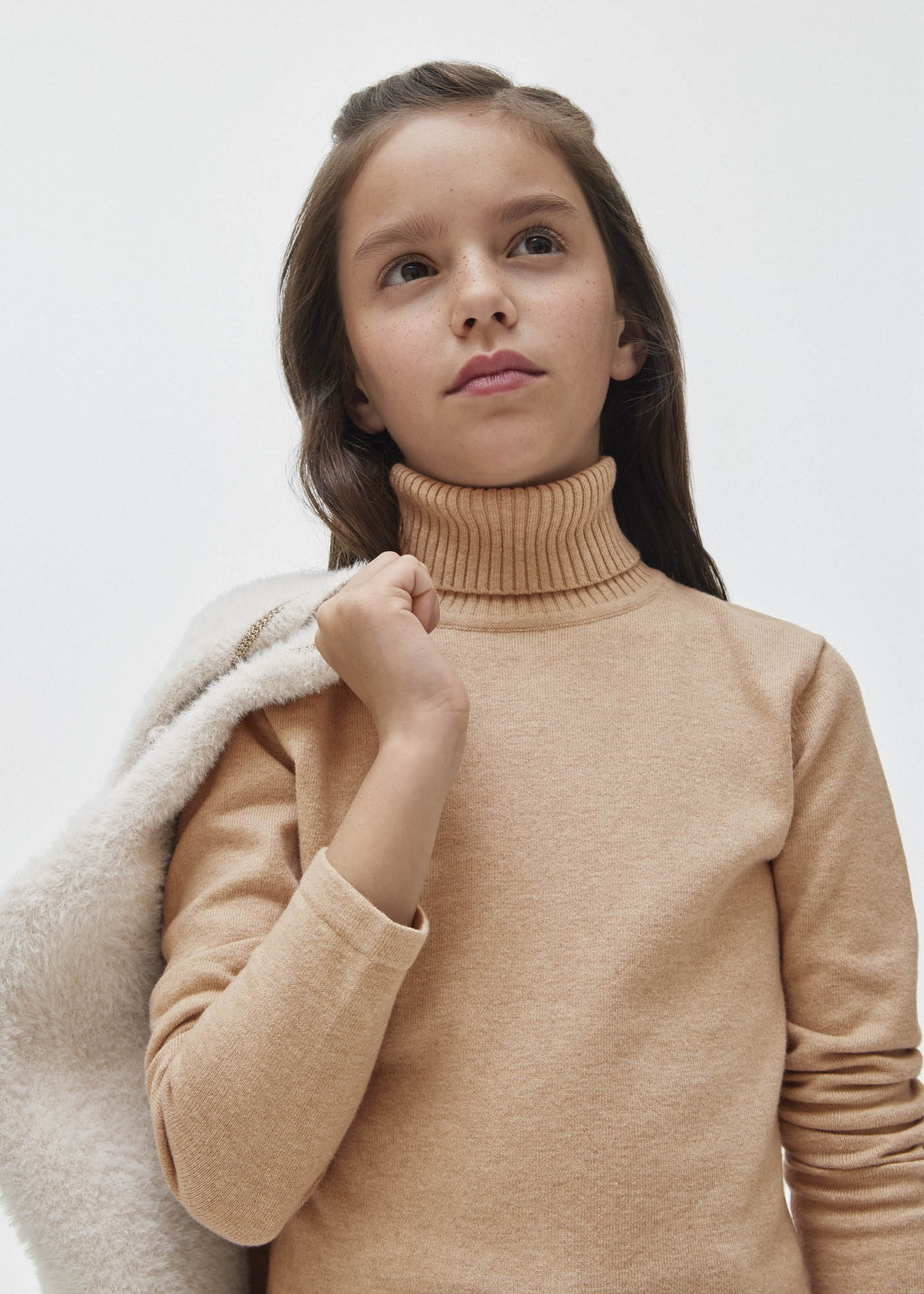 Produktbild von Pullover Gestreift Für Teenager Mädchen Nachhaltig Rohweiß