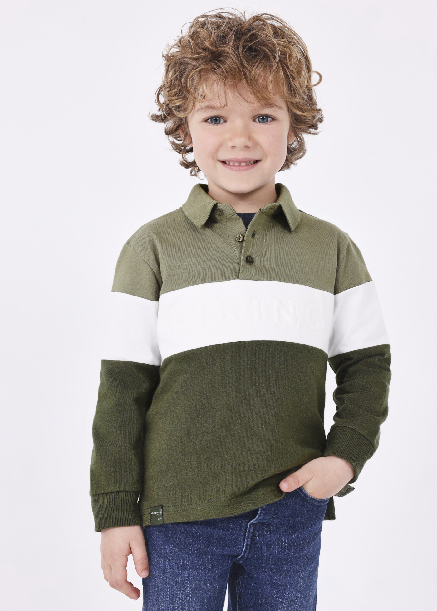 Color block polo shirt Better Cotton boy | Mayoral