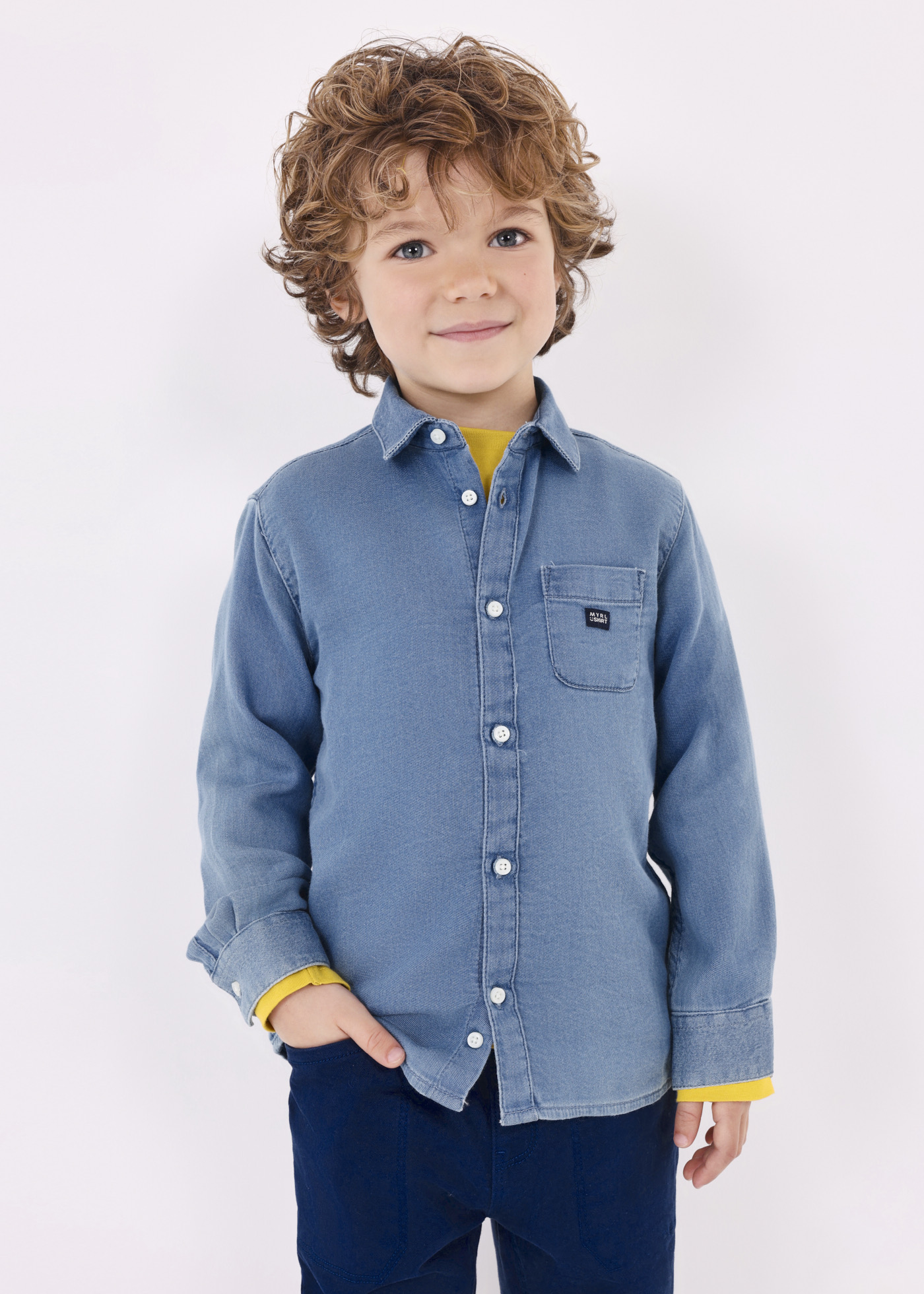 Soft denim shirt Better Cotton boy | Mayoral ®