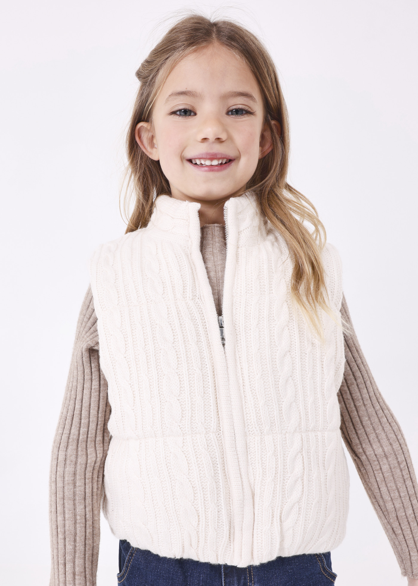 Girl quilted tricot gilet Mayoral
