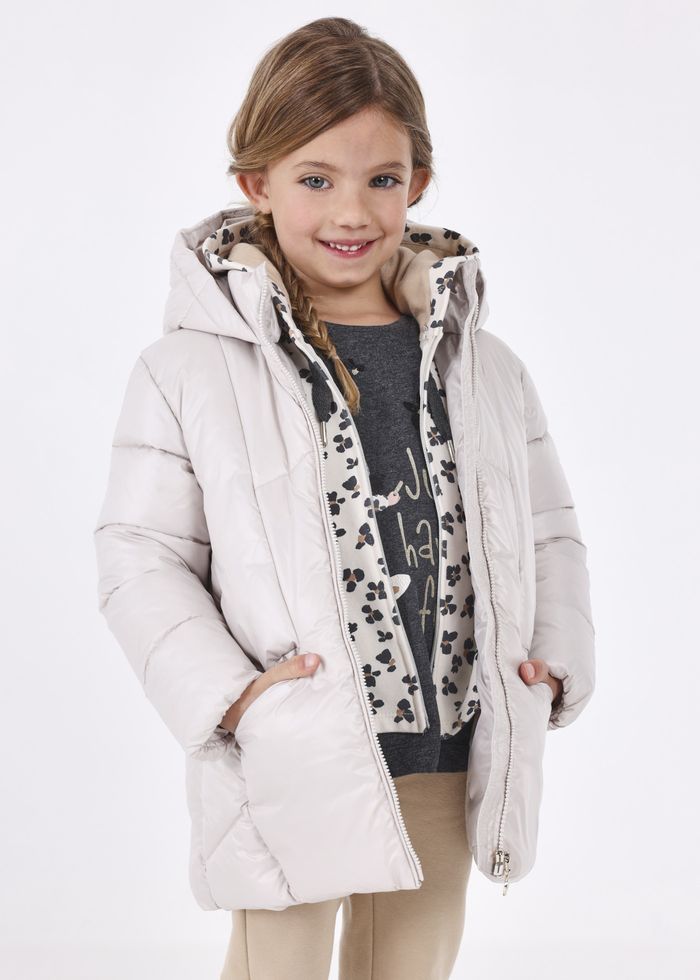 Puffer jacket recycled fibers girl | Mayoral