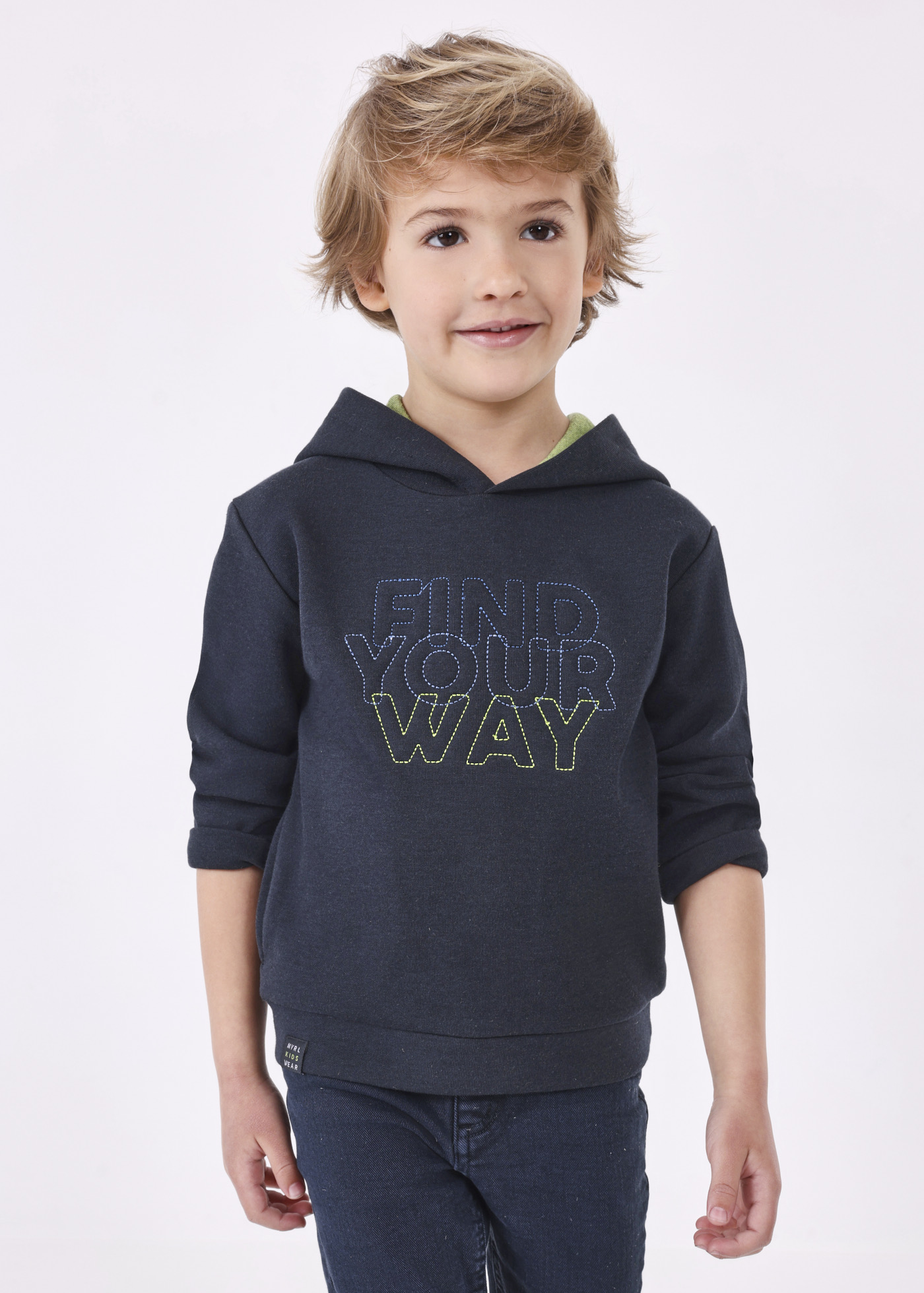 Drop shoulder interlock hoodie boy | Mayoral