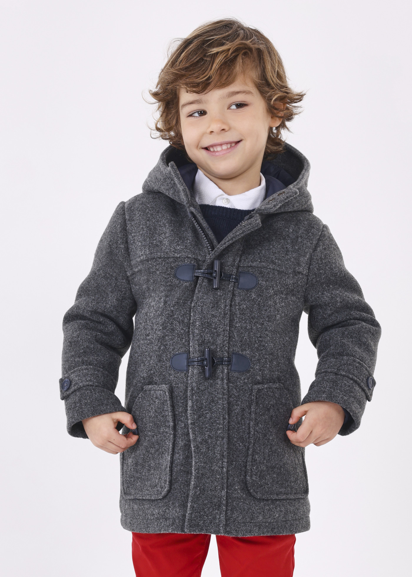 Boys grey store duffle coat