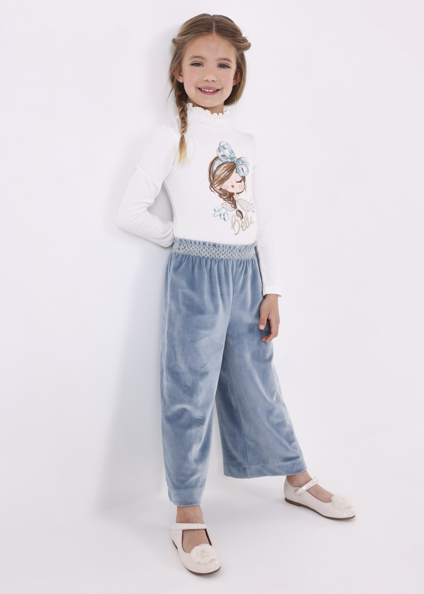 Silky Knit Pull-On Culotte Pants main image 1