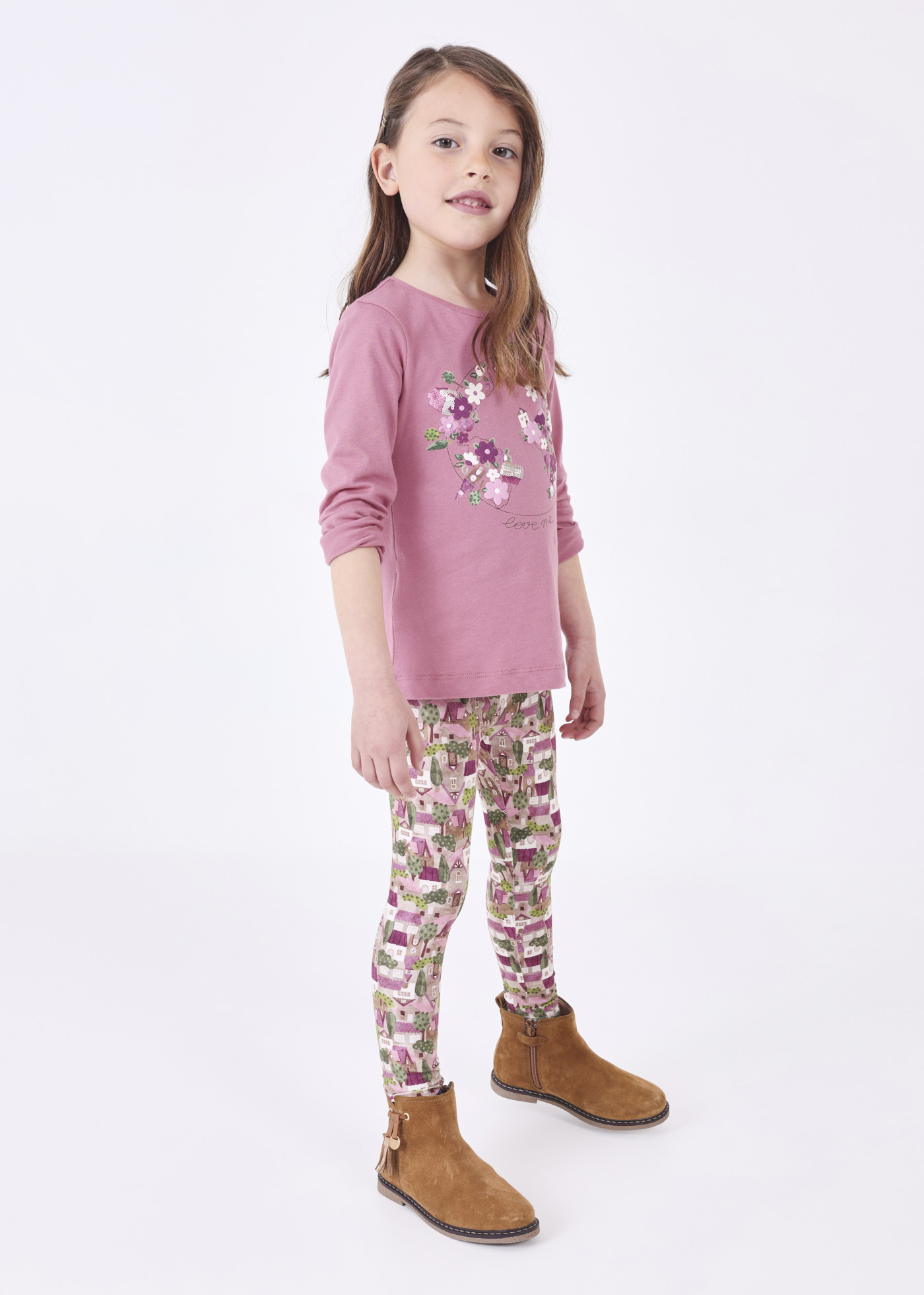 House of Jamie Leggings Bimba a Coste, Granito (5-6 anni) - Cotone Bio  Elasticizzato bambina