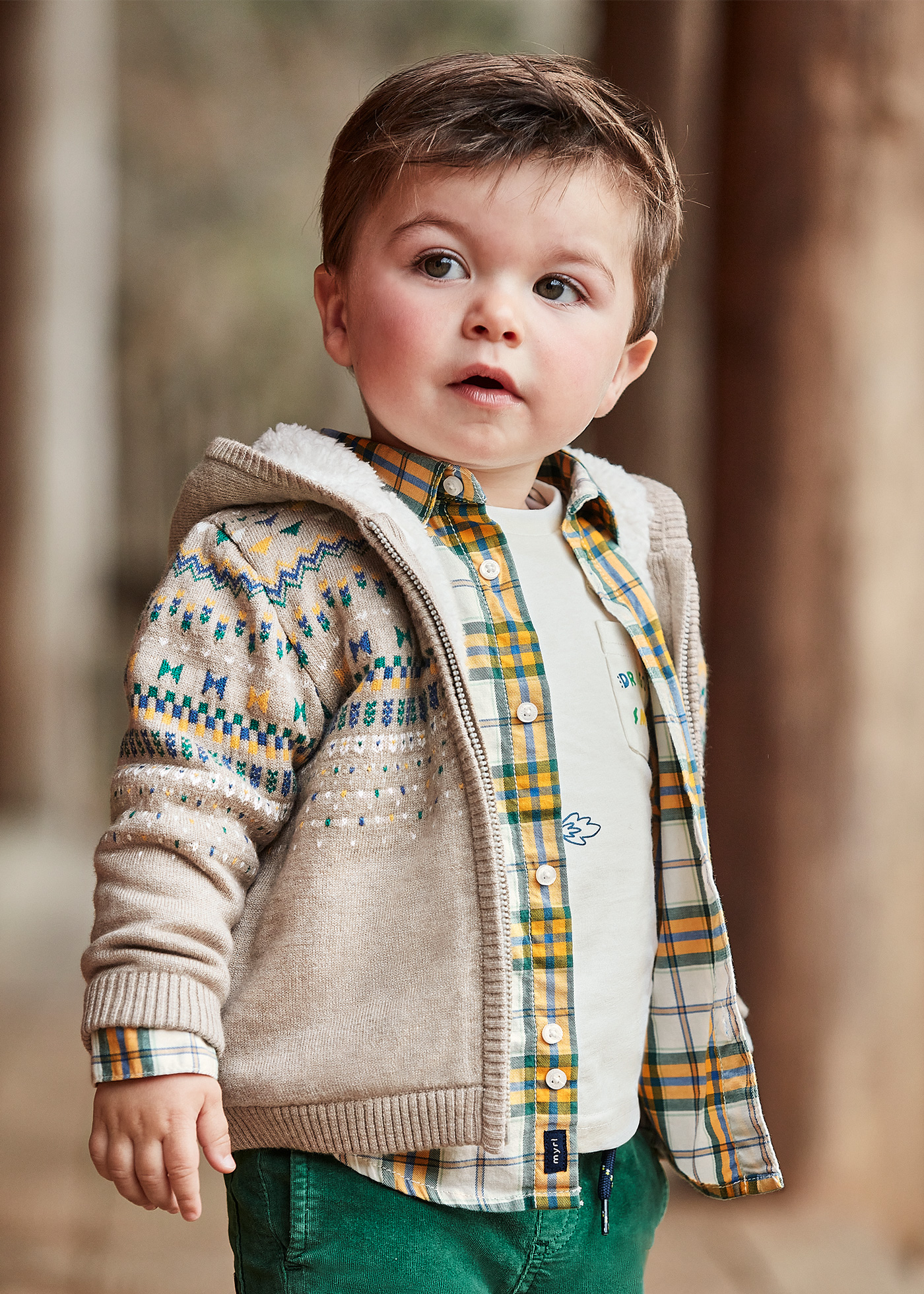 Baby knit jacket sherpa lining | Mayoral