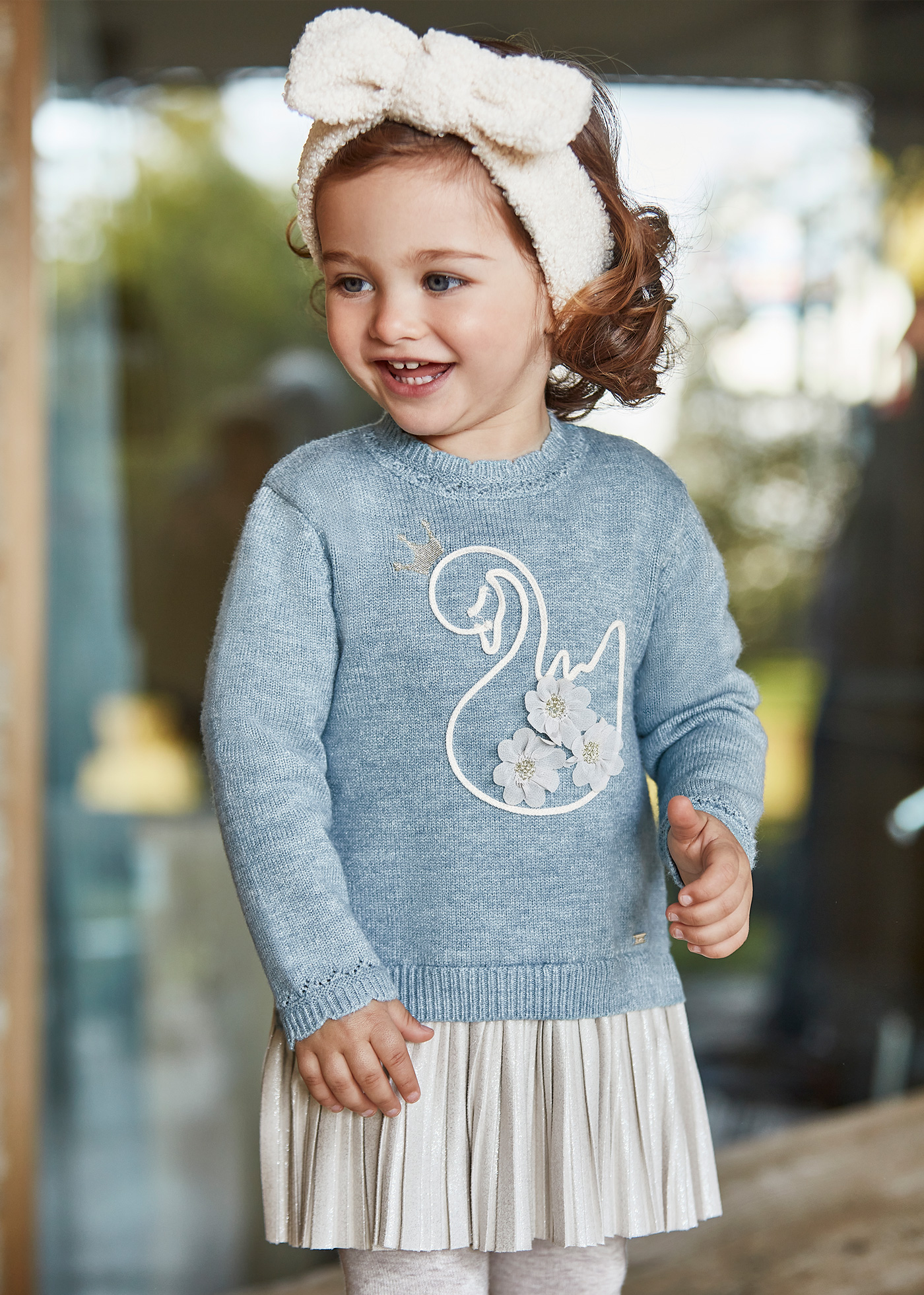 Mayoral Vestitino Bimba In Tricot E Tulle Rosa Baby - Collezione Autunno Inverno Taglia 18 Mesi