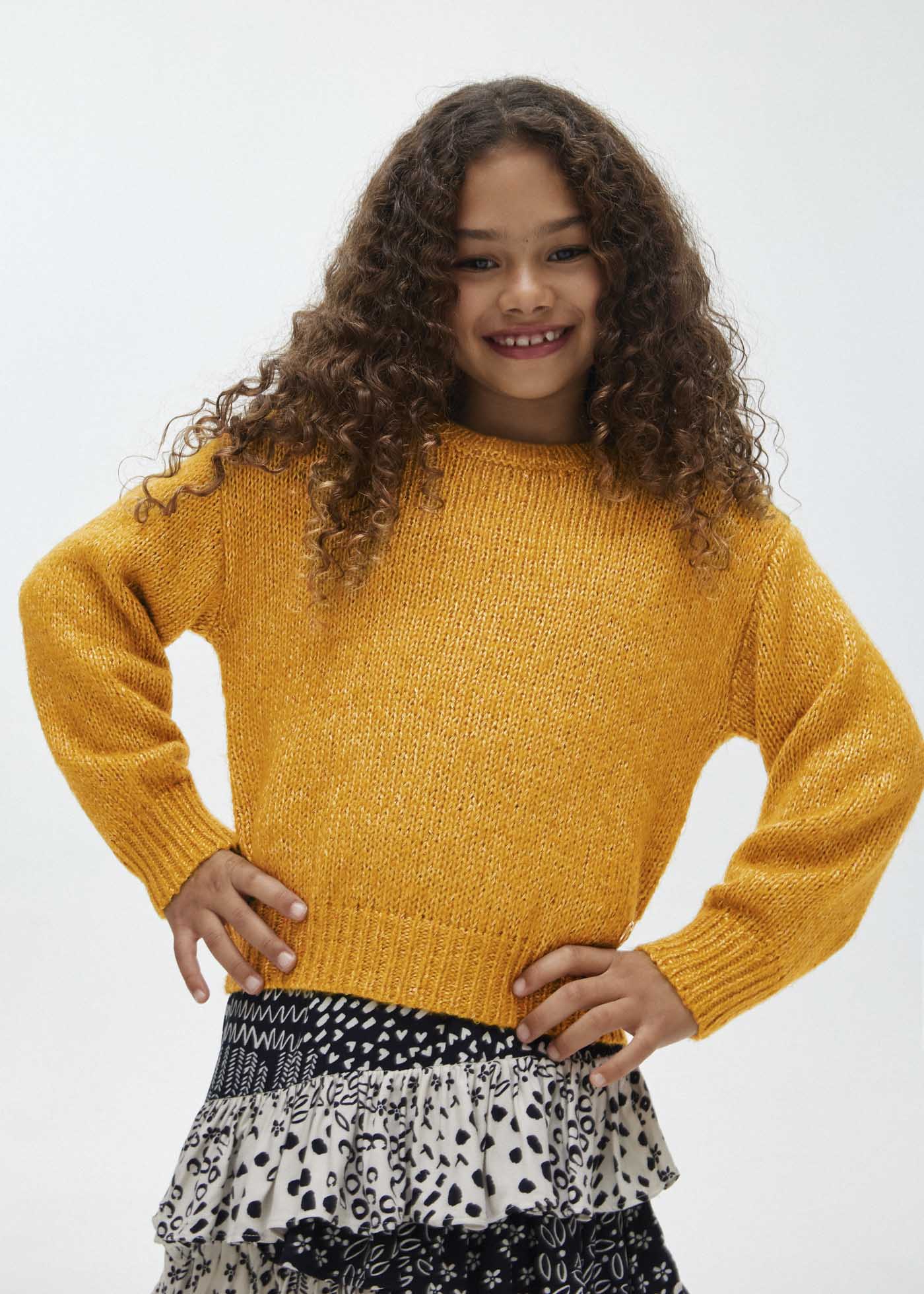 Girls 2025 mustard jumper