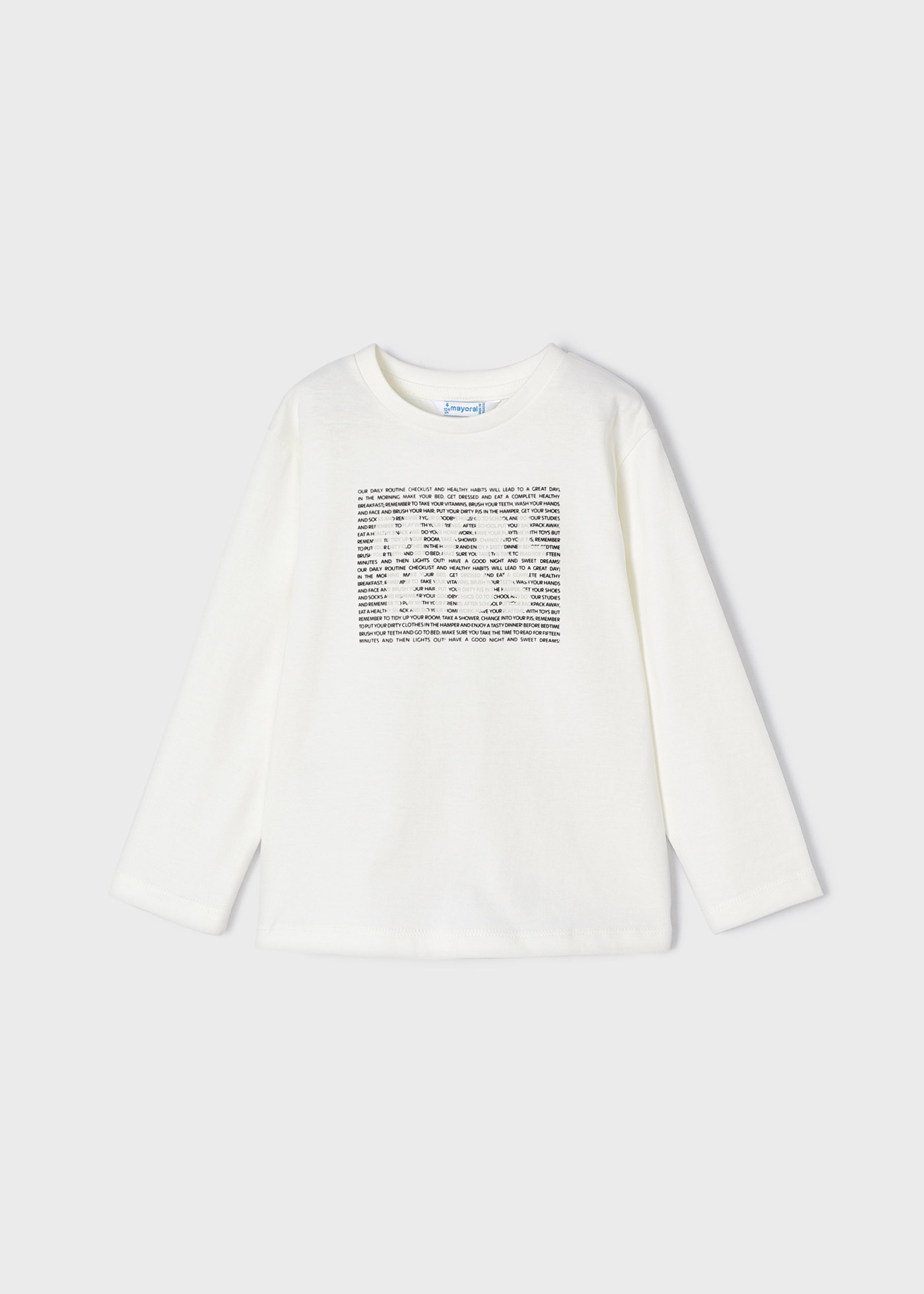 Long sleeve t-shirt puff print Better Cotton boy | Mayoral ®