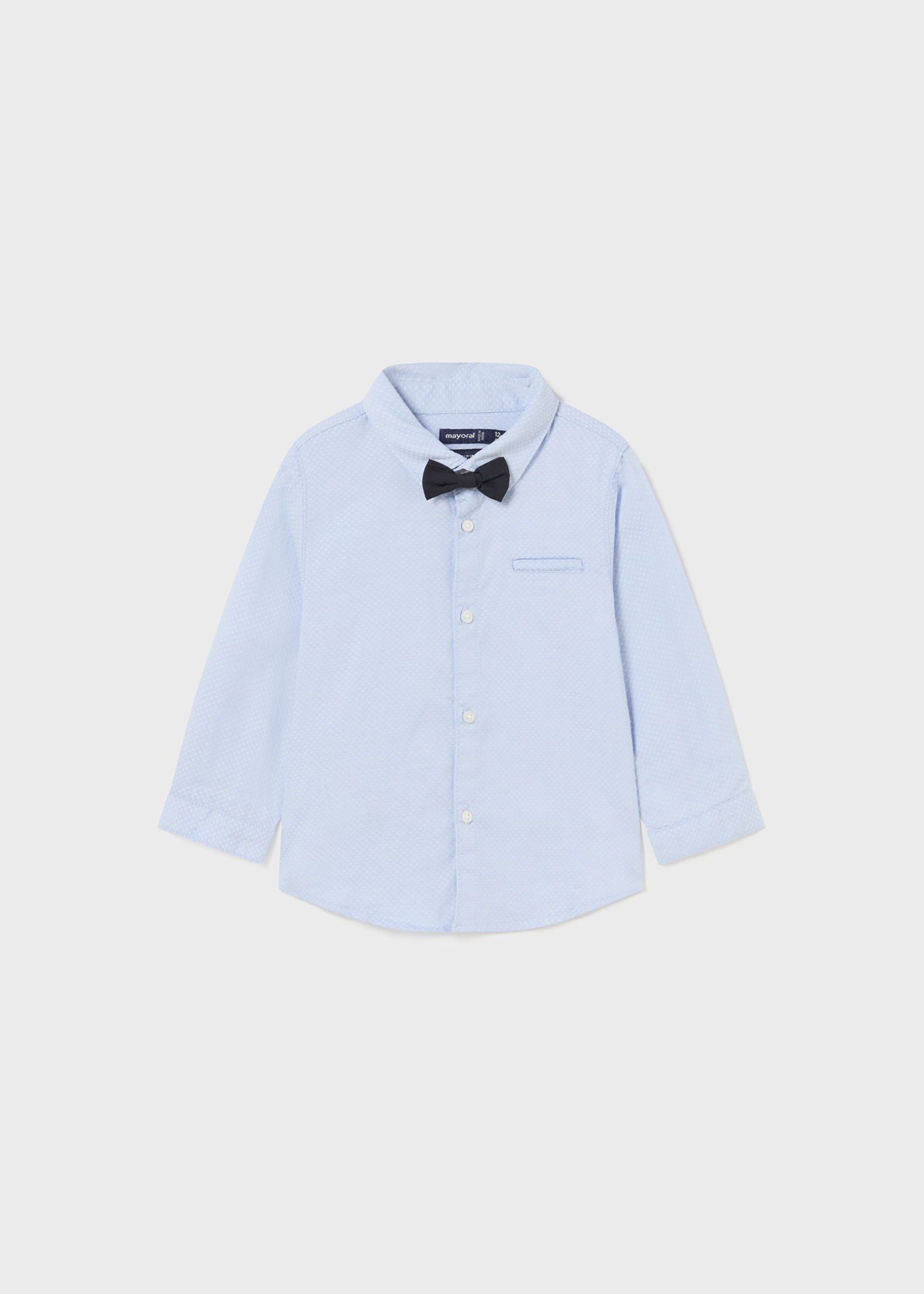 Baby cotton shirt with detachable bow tie Better Cotton Mayoral