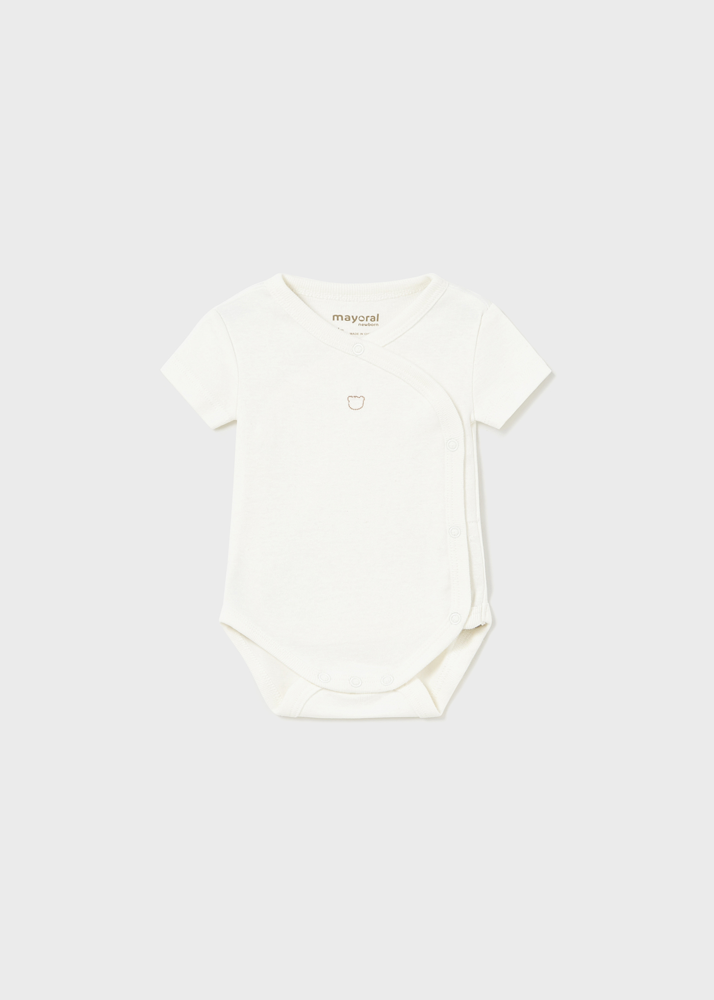 Zigozago - Body Neonato Manica Corta in Cotone Elasticizzato | Fatto a Mano in Italia con Ricamo Brasile con bandiera, Personalizzabile con Nome | Taglia 0-1 mese (50-56 cm), Colore Azzurro
