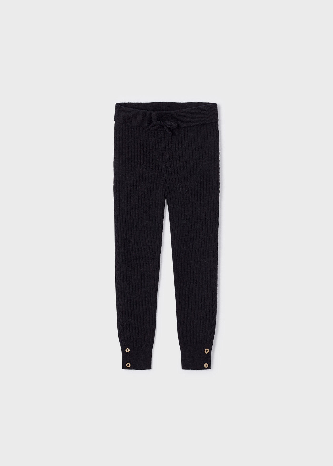 Organic Cotton Rib Knit Leggings - Sky Marle main image 1