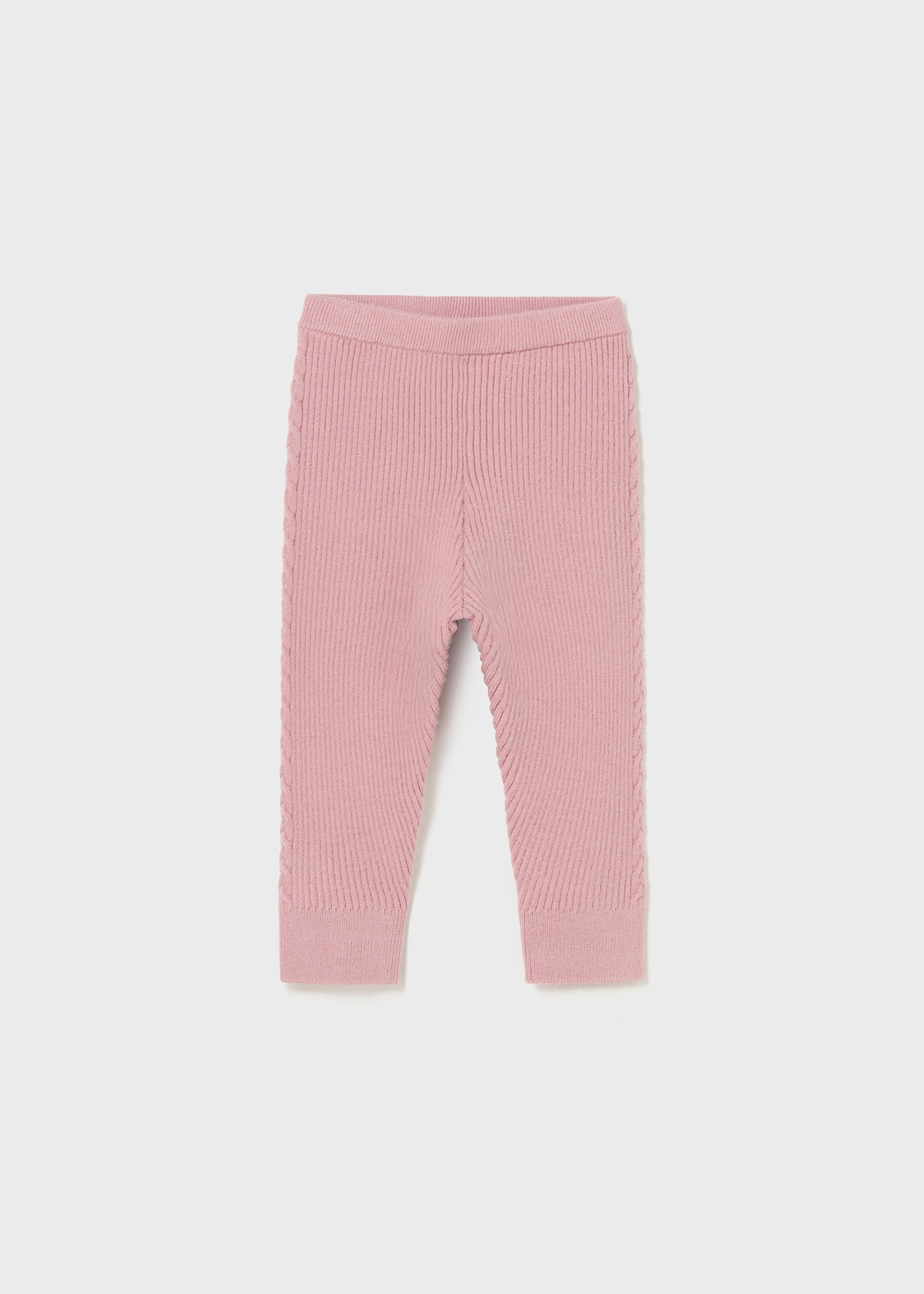 Babyhug Cap Sleeves Knitted Floral Top & Ribbed Leggings- Blue & Pink