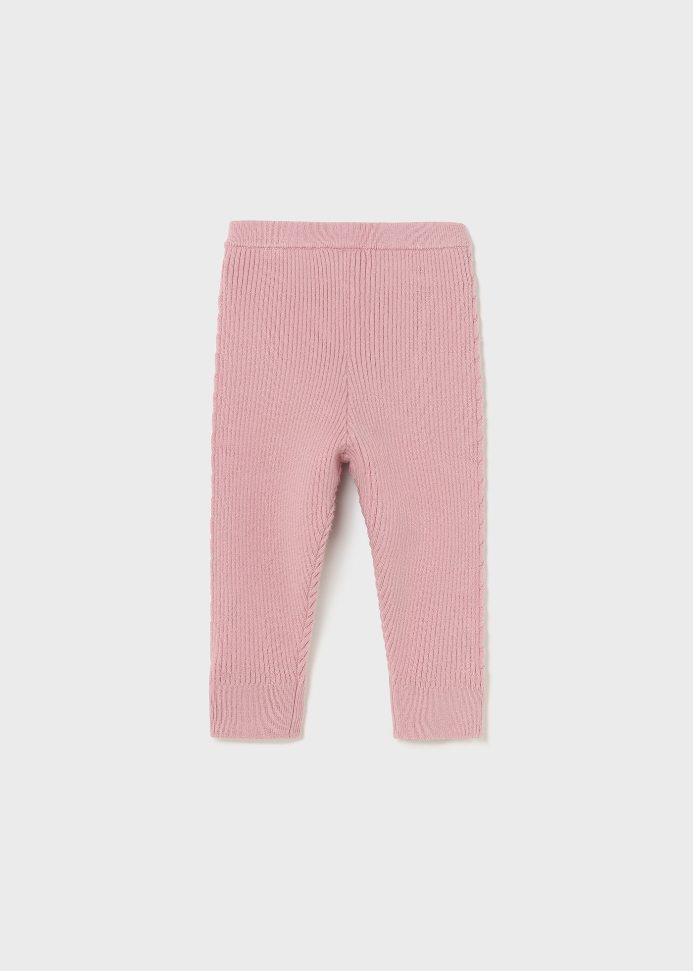 Rib Knit Leggings, for Girls - pale pink, Girls