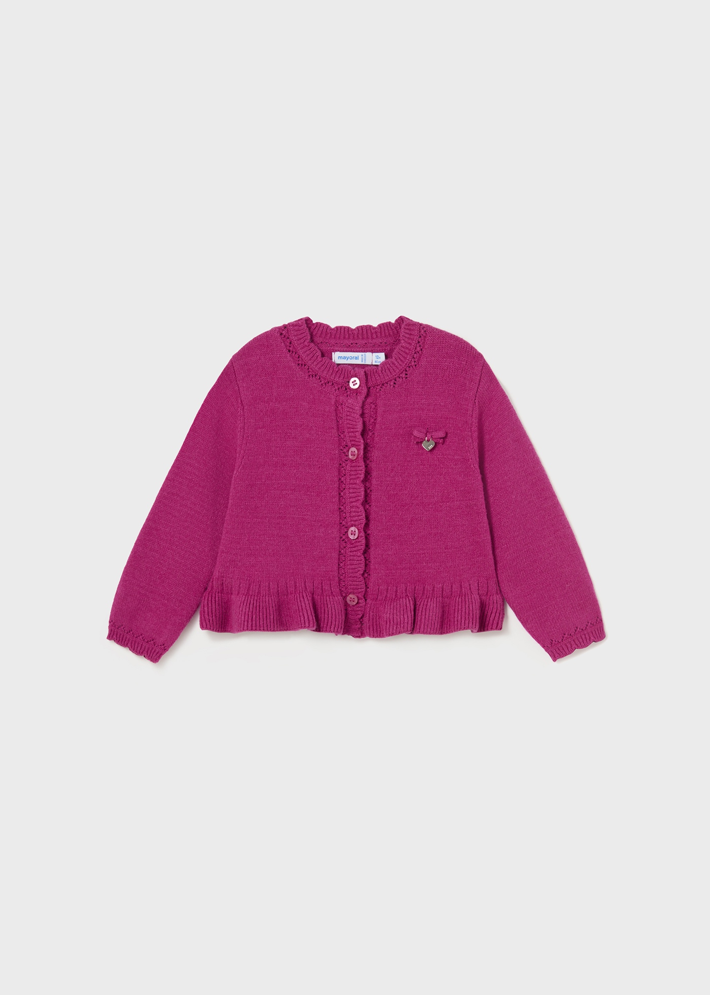 Lilax Bolero A Maglia Per Bambina - Maniche Lunghe, Chiusura A Bottone, Ricamato, Prodotto In Turchia - 2