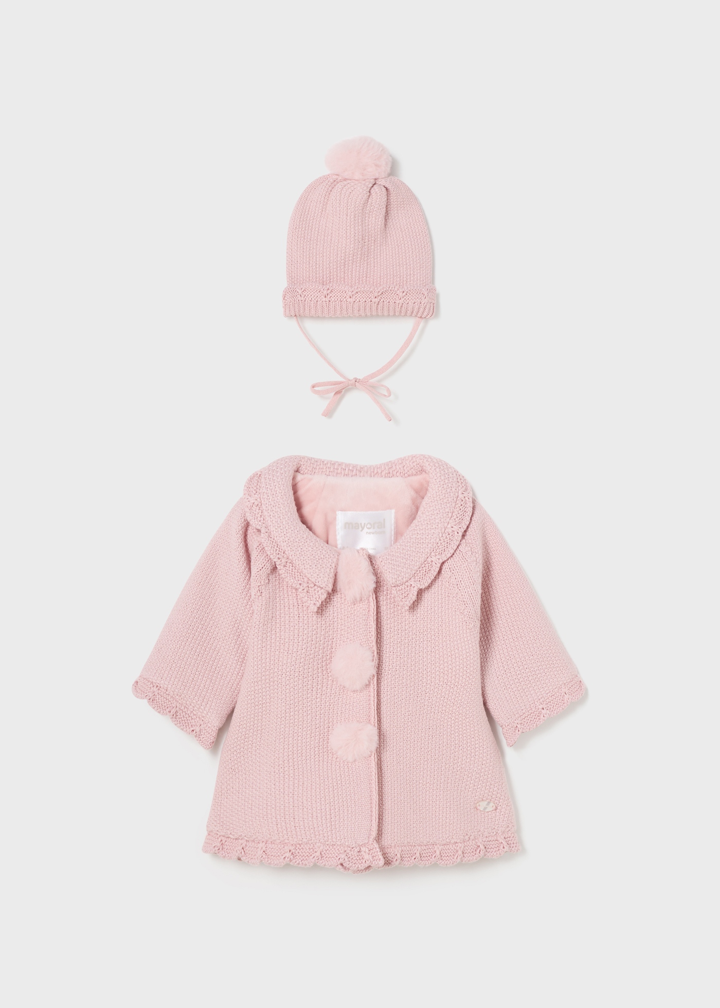 Knit coat with hat newborn baby Mayoral