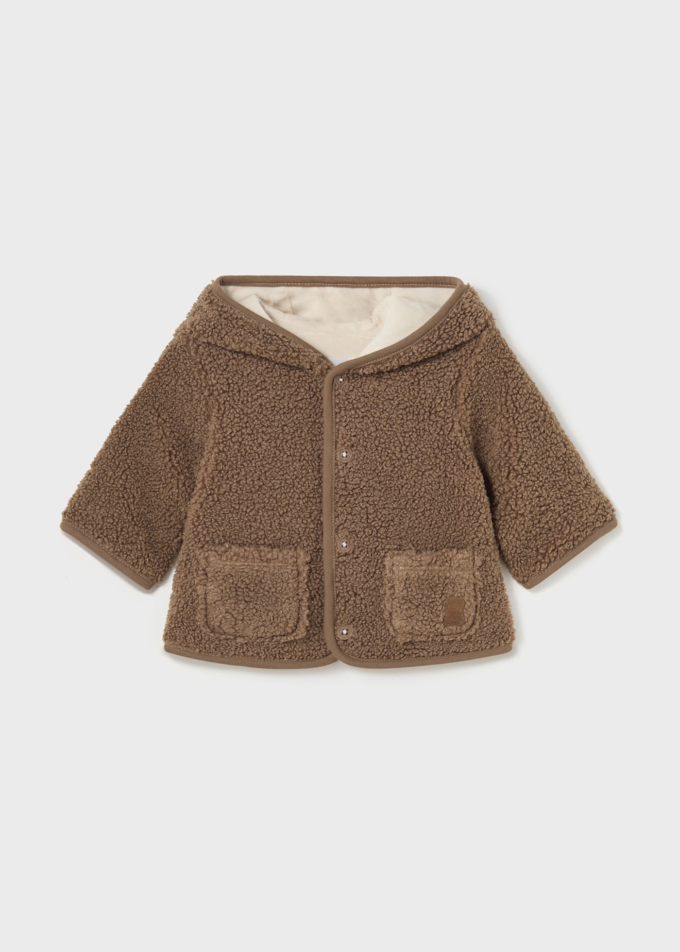 Newborn baby coat faux wool Mayoral