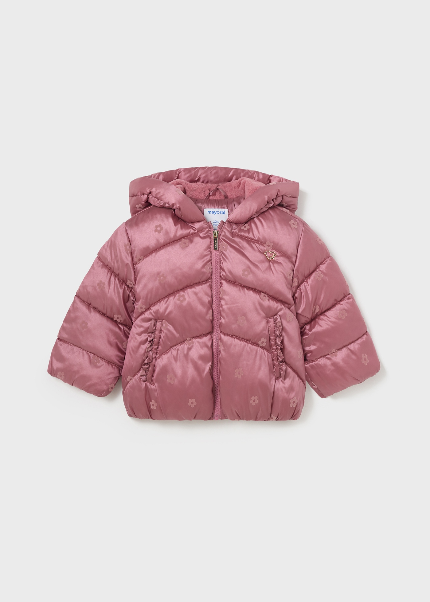 Baby puffer jacket flock print recycled fibers | Mayoral