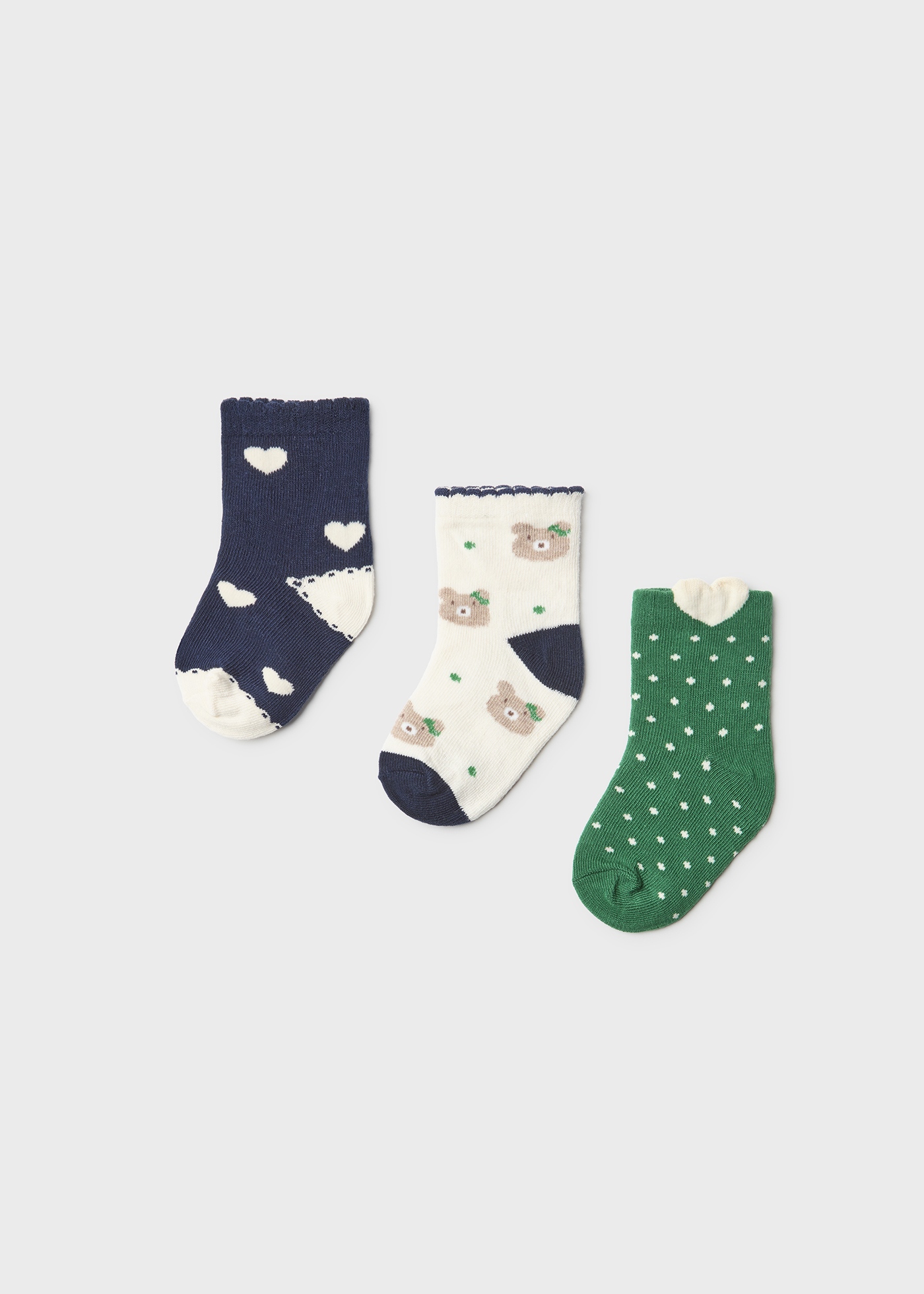 Baby Soft Cotton Socks Set – 3 Pairs (0–3 Months) main image 1