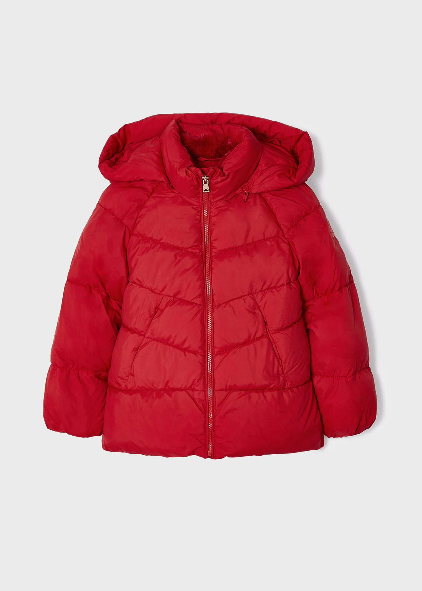 Girls red puffer on sale coat