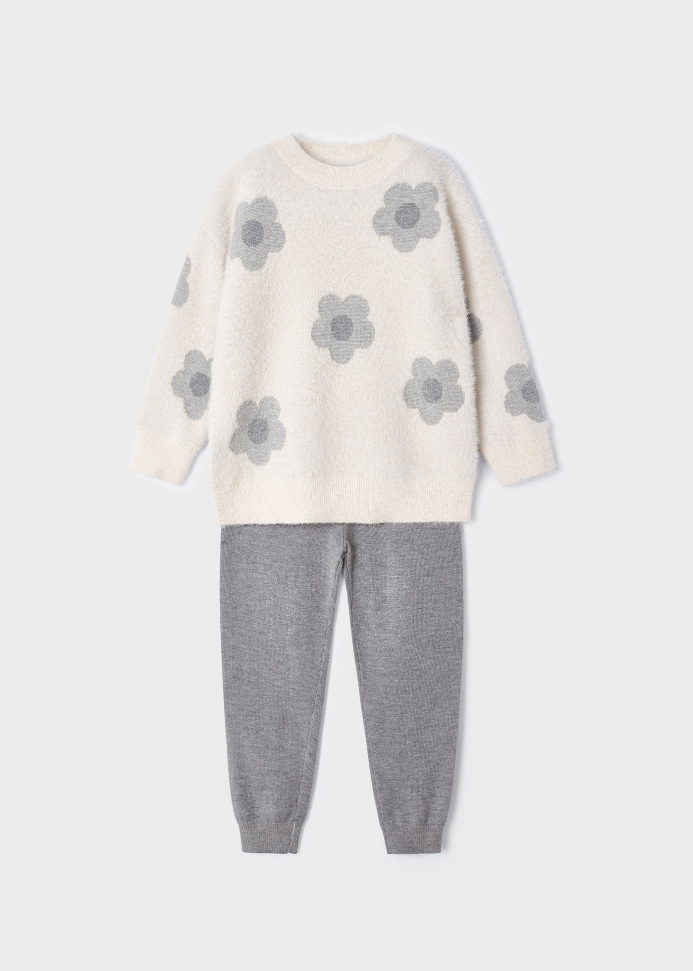 MAYORAL GIRL PANTS AND SWEATER SET DREAM BLUE