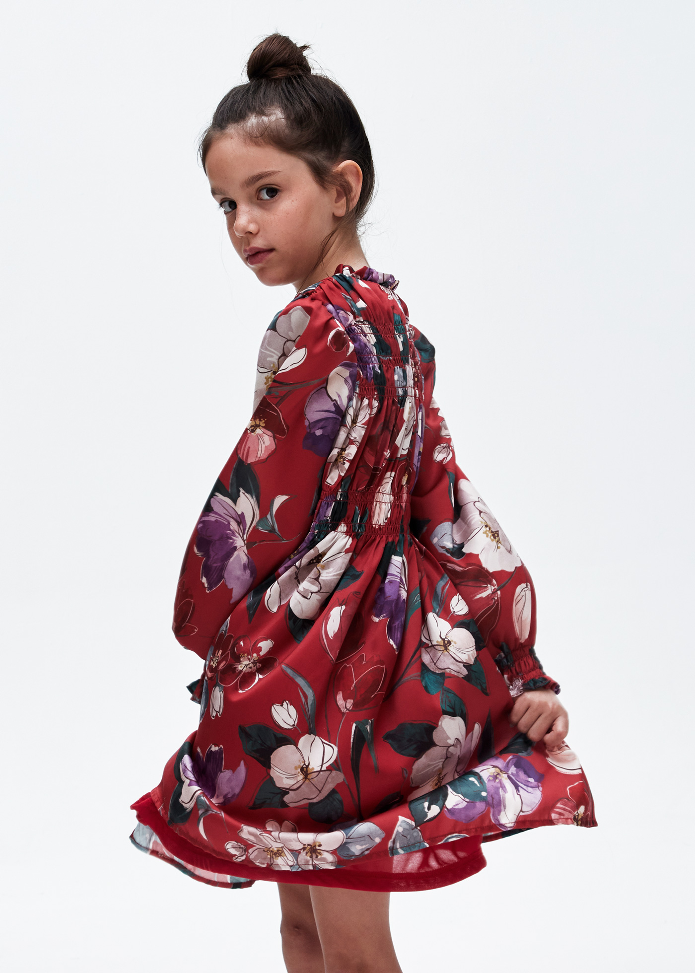 Smocked print dress girl | Mayoral ®